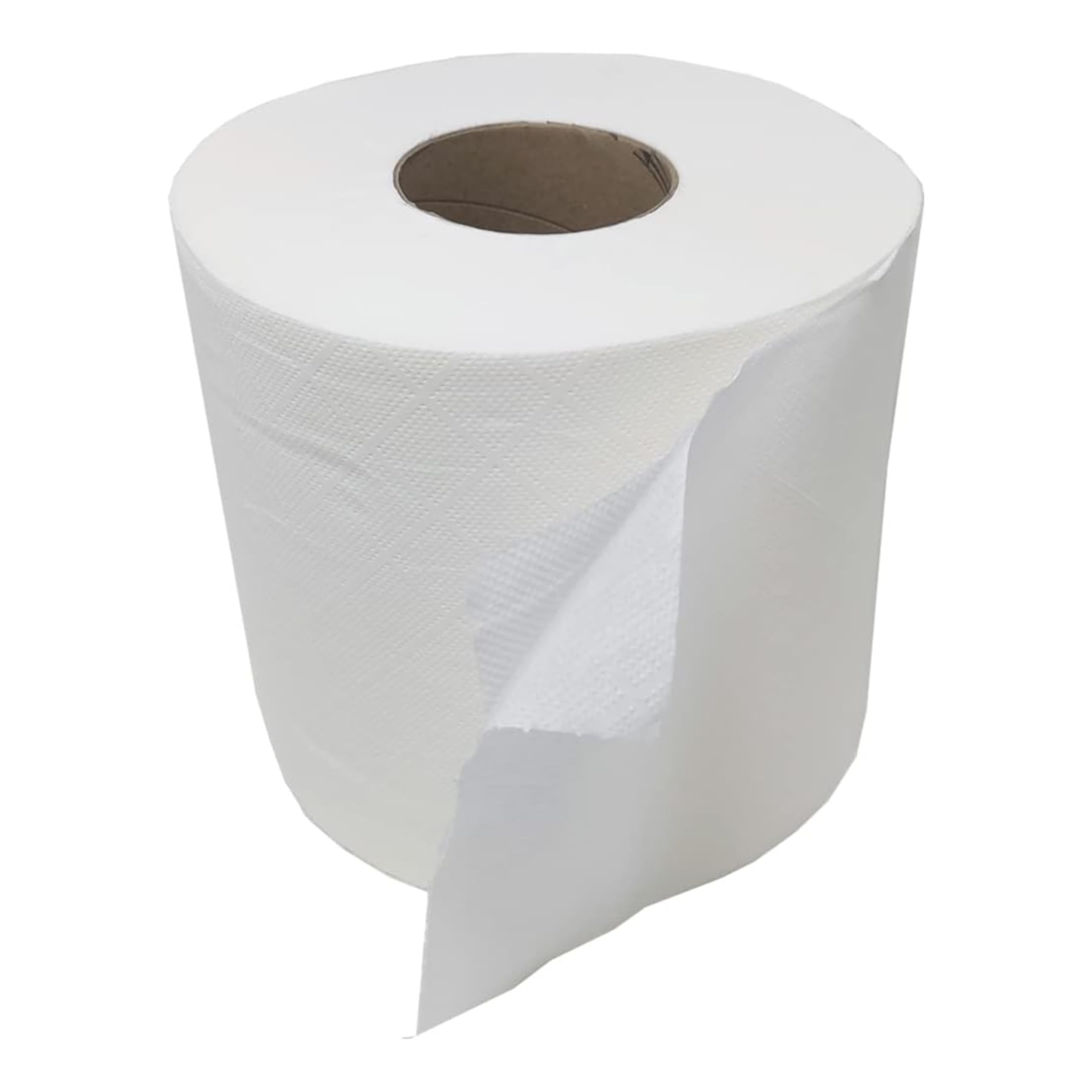 6 Rollos Papel Secamanos Profesional Tipo Mecha, Doble Capa, Color Blanco - Bobina Industrial Para Cocinas y Toallas Zigzag