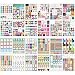 Qpout 24 Feuilles Planificateur Autocollant, Assortiment de Journaux Scrapbook DIY Calendrier Mensuel Hebdomadaire Quotidien Planificateur Autocollants, Designer Autocollants Accessoires