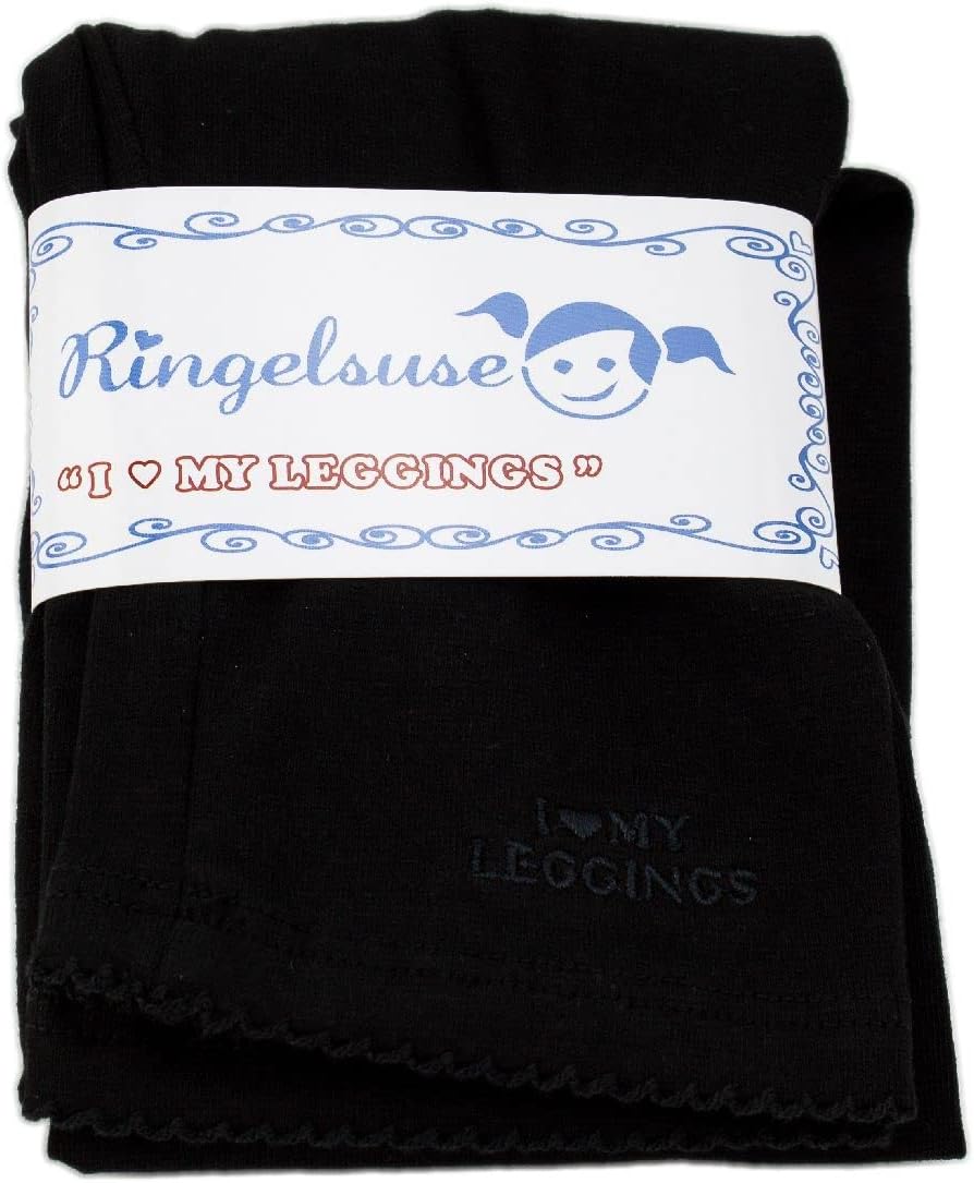 Cute Leggings black Cotton embroidery I heart my Leggings Ringelsuse