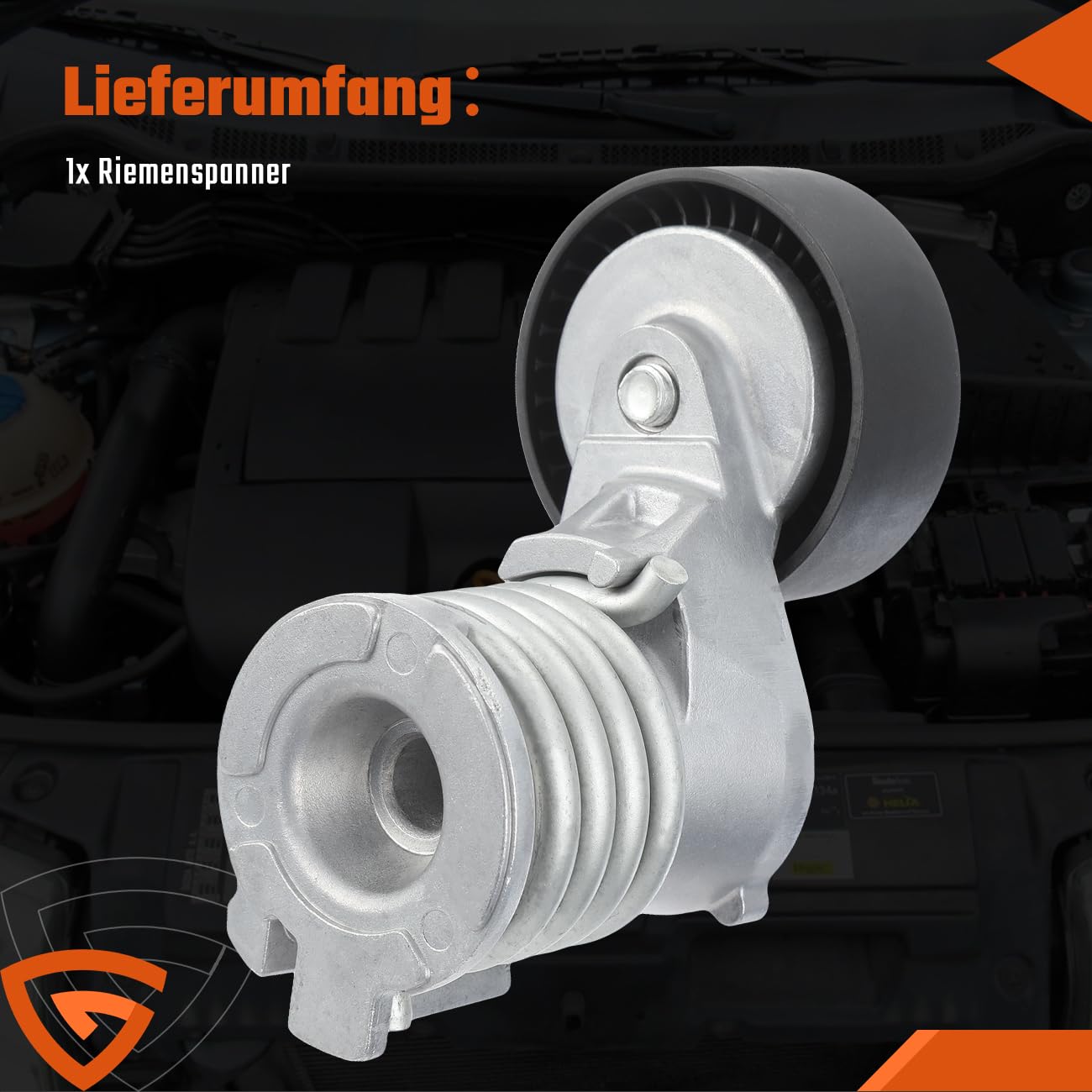 Spannrolle Riemenspanner Kompatibel mit Seat Cordoba, Ibiza III IV, Toledo IV; für Skoda Fabia I II, Roomster; für VW Fox Schrägheck, Polo 2001-2020 03D903305F