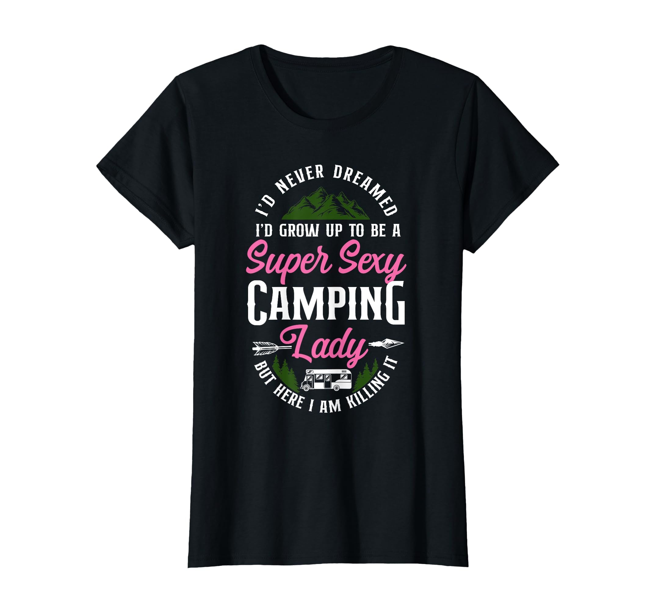 Super Sexy Camping Lady Motorhome Campervan Girl T-Shirt