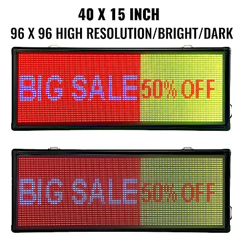 Panneau d'affichage numérique à LED programmable USB avec texte défilant multicolore haute résolution