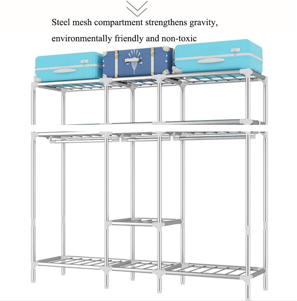 Wardrobe Closet Clothes Closet Portable Waterproof Extra Strong & Durable Wardrobe Storage Extra-Wide Foldable Wardrobe Fabric Cabinet Extra Space 74x17x66cm_195x45x170cm