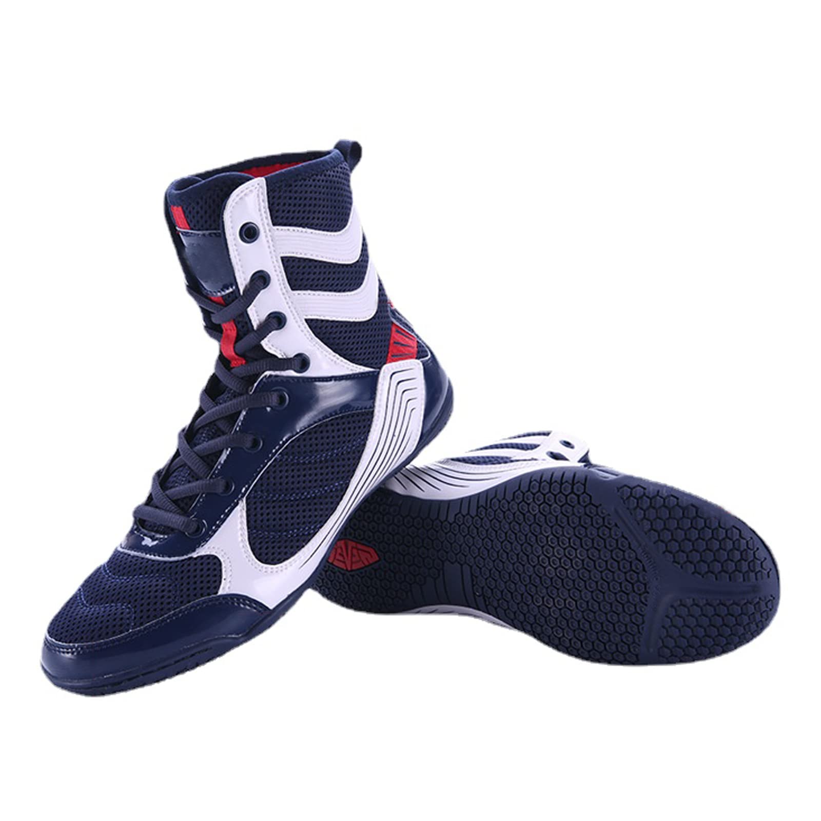 LZQpearl Stivali da Boxe, Scarpe Wrestling Superiori, Uomo Donna Scarpe da Ginnastica, Scarpe da Ginnastica per da Combattimento L'allenamento MMA Muay Thai Arti Marziali