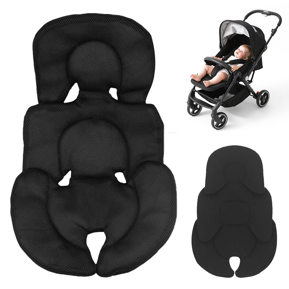 Riduttore seggiolino ovetto, doppio lato per neonato, ovetto, tessuto a rete 3D traspirante e calda fodera in peluche per neonato, inserto per passeggino, seggiolino auto