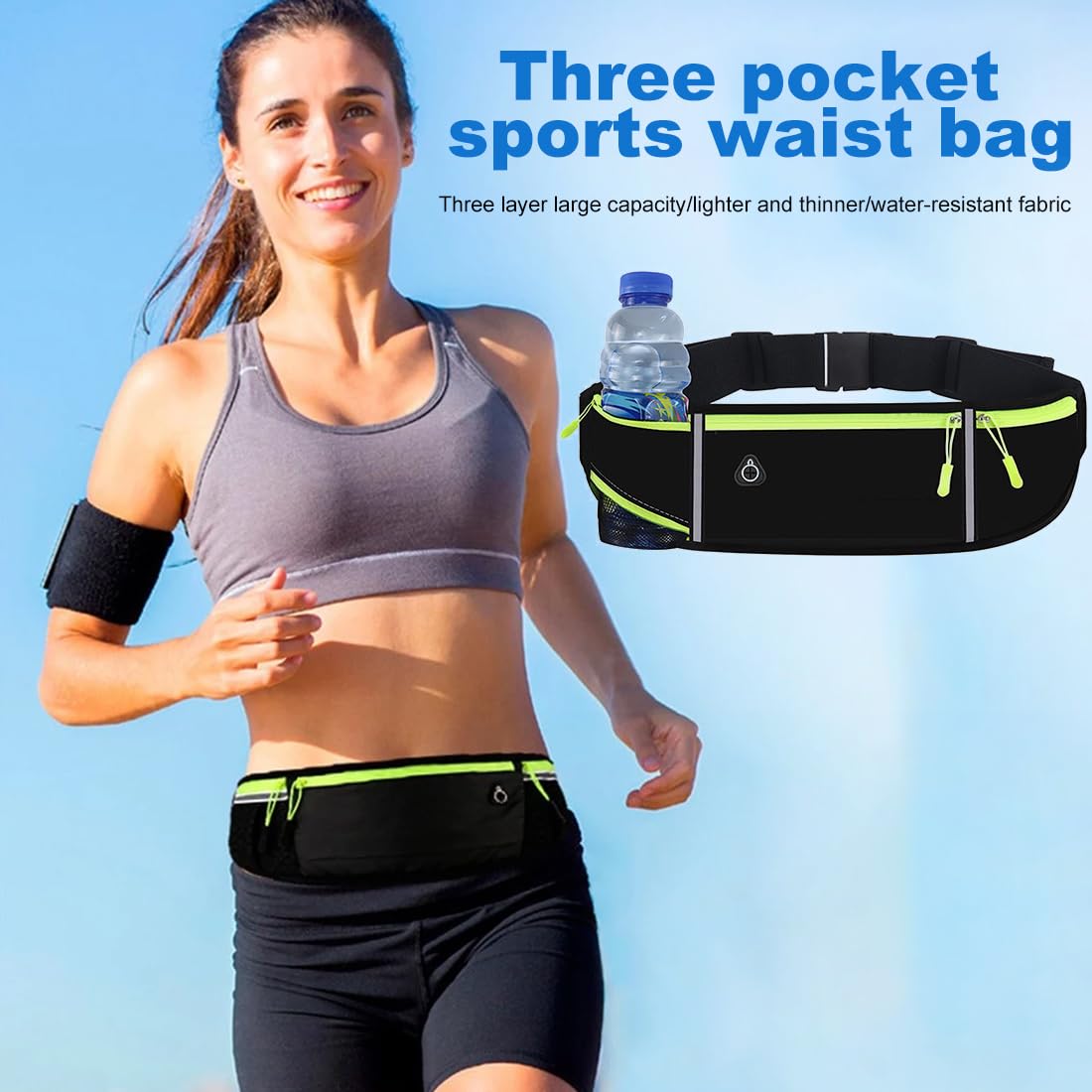 Ceinture Running Smartphone - Sac Banane Sport Homme/Femme - Fenêtre Tactile - Anti-Glisse - Idéal Jogging