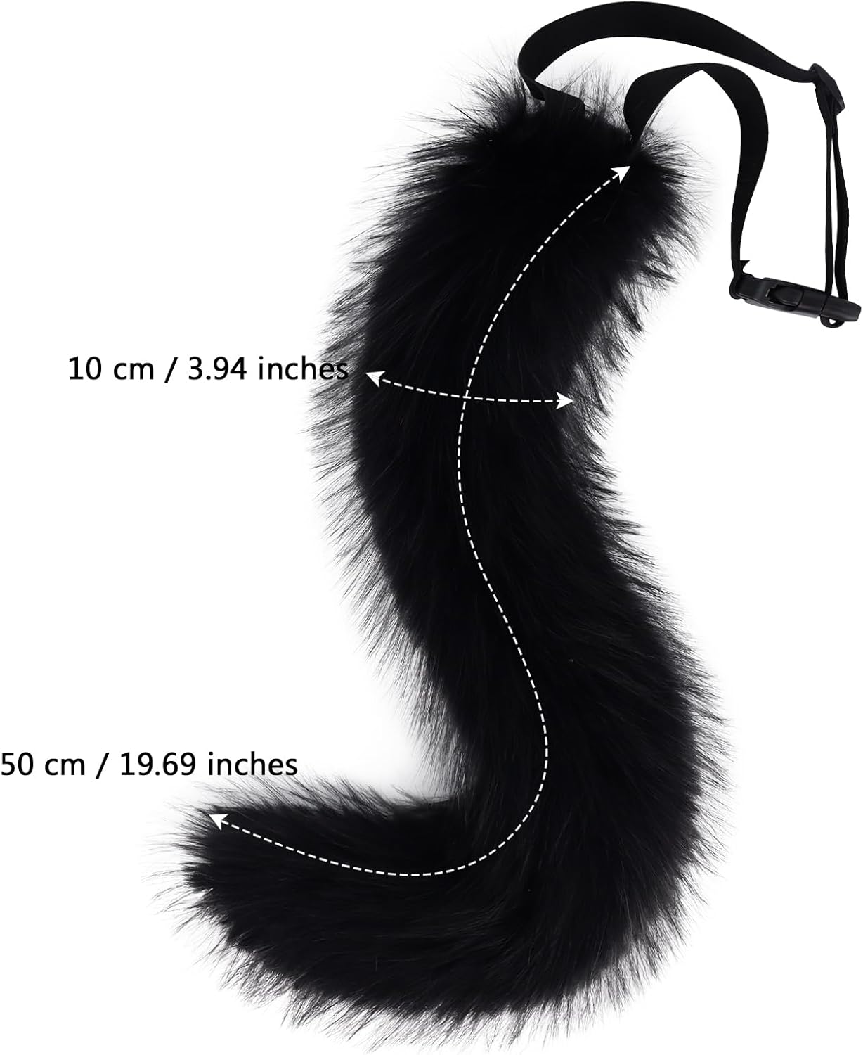Faux Fur Animal Cat Fox Mask Wolf Tail and Long Paw Gloves Set for Halloween Party Costume Accessories - Image 6