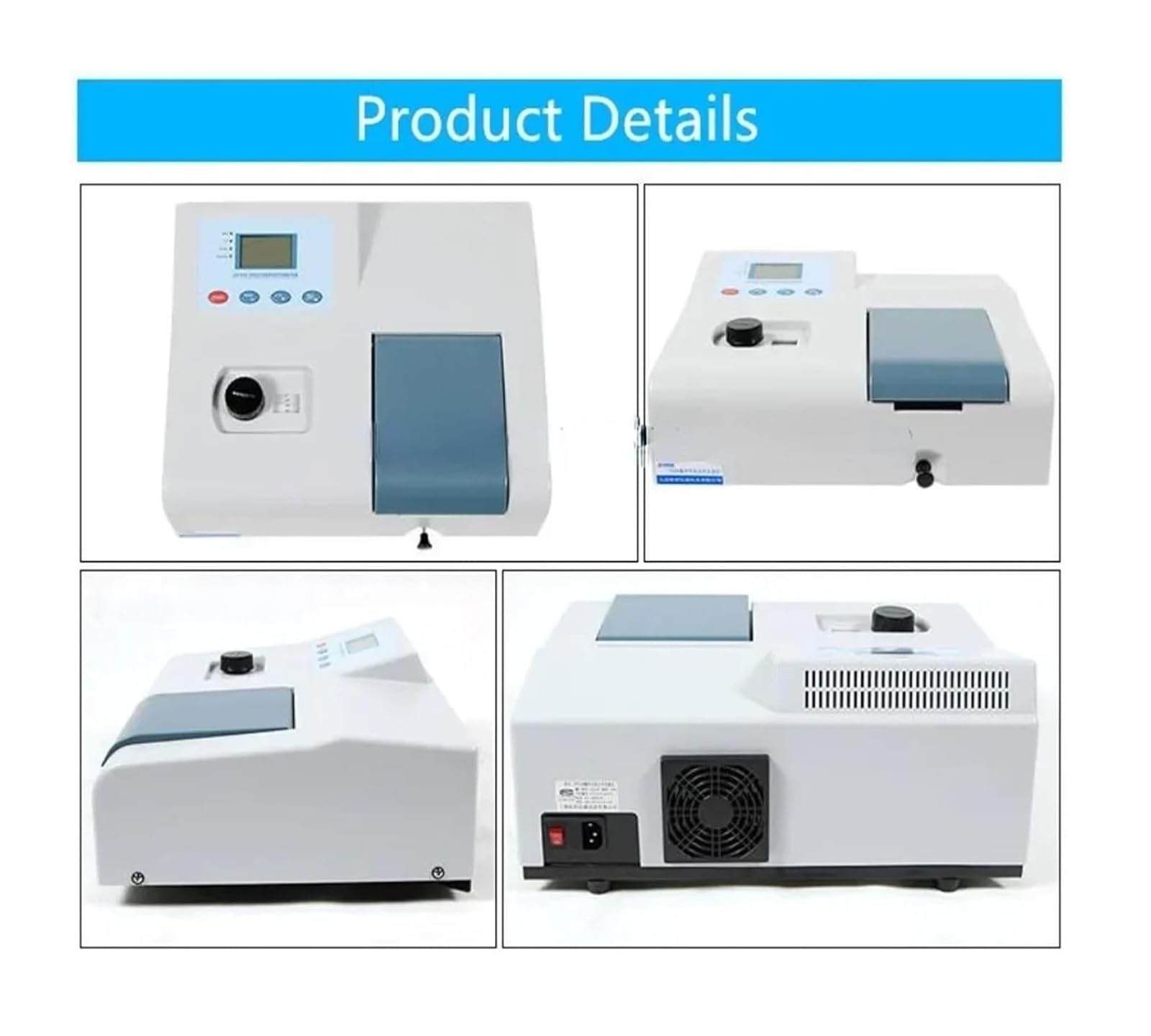 Espectrofotómetro UV-Vis fácil de usar para mediciones básicas de transmisión, espectrofotómetro de alta precisión 721N 722N 752N (Color: 722N, tamaño: 1)