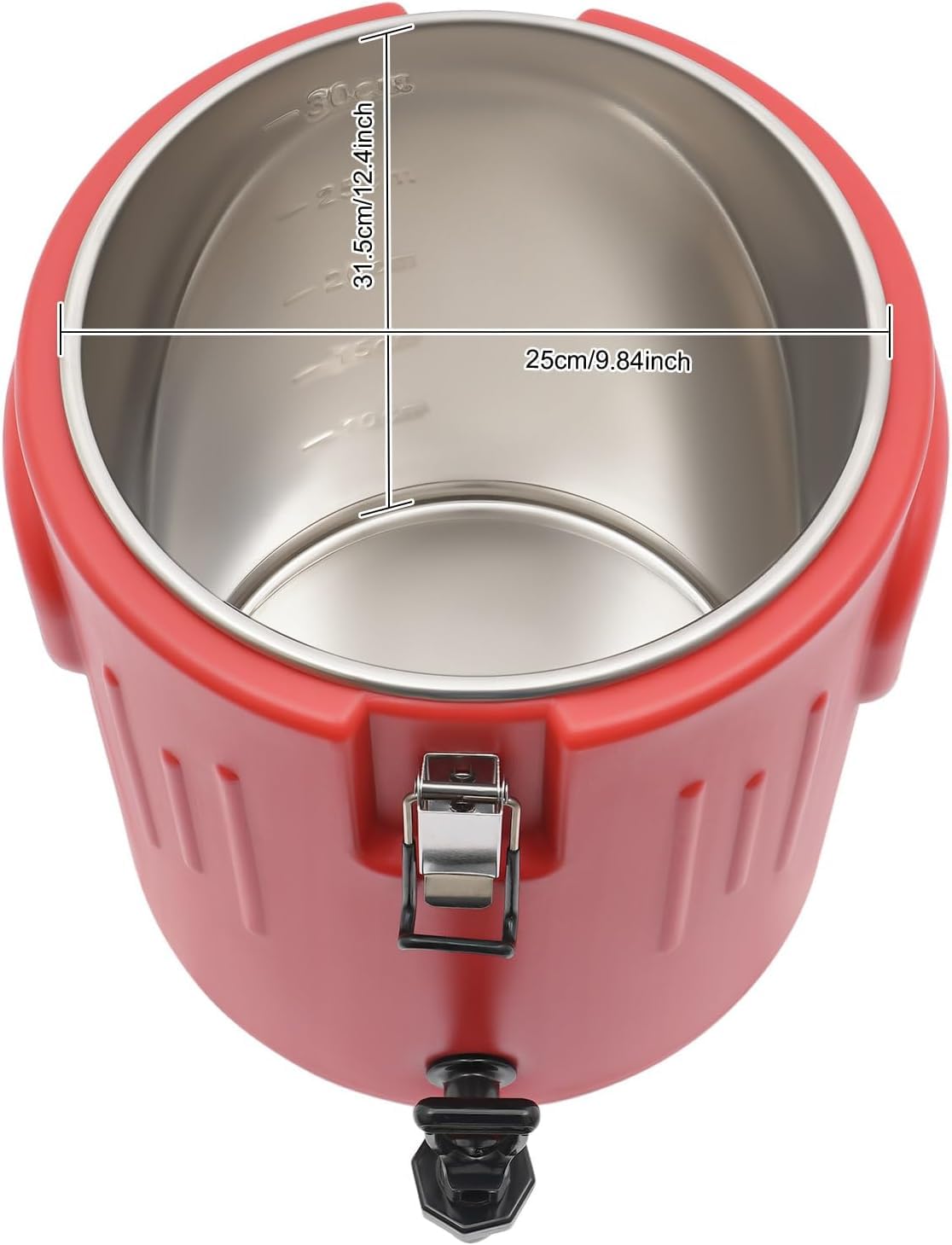 Genérico Dispensador de Bebidas portátil Aislado con Grifo y Tapa de Bloqueo - Contenedor de Bebidas frías y Calientes para café, Sopa, Agua, Ideal para Catering y restaurantes