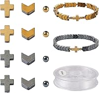 Vista 14 de Crafans Cuentas de piedras preciosas de vidrio natural, kit de fabricación de pulseras con temática de constelación, cuentas de piedra natural