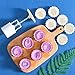 Mooncake Foremka pieczątki do ciastek, 50 g, 3D, zwierzę, księżyc, ciasto, forma, zestaw do ciastek, DIY, forma, akcesoria do pieczenia, tradycyjny festiwal, torty księżycowe, desery, babeczka z 6 znaczkami, biała