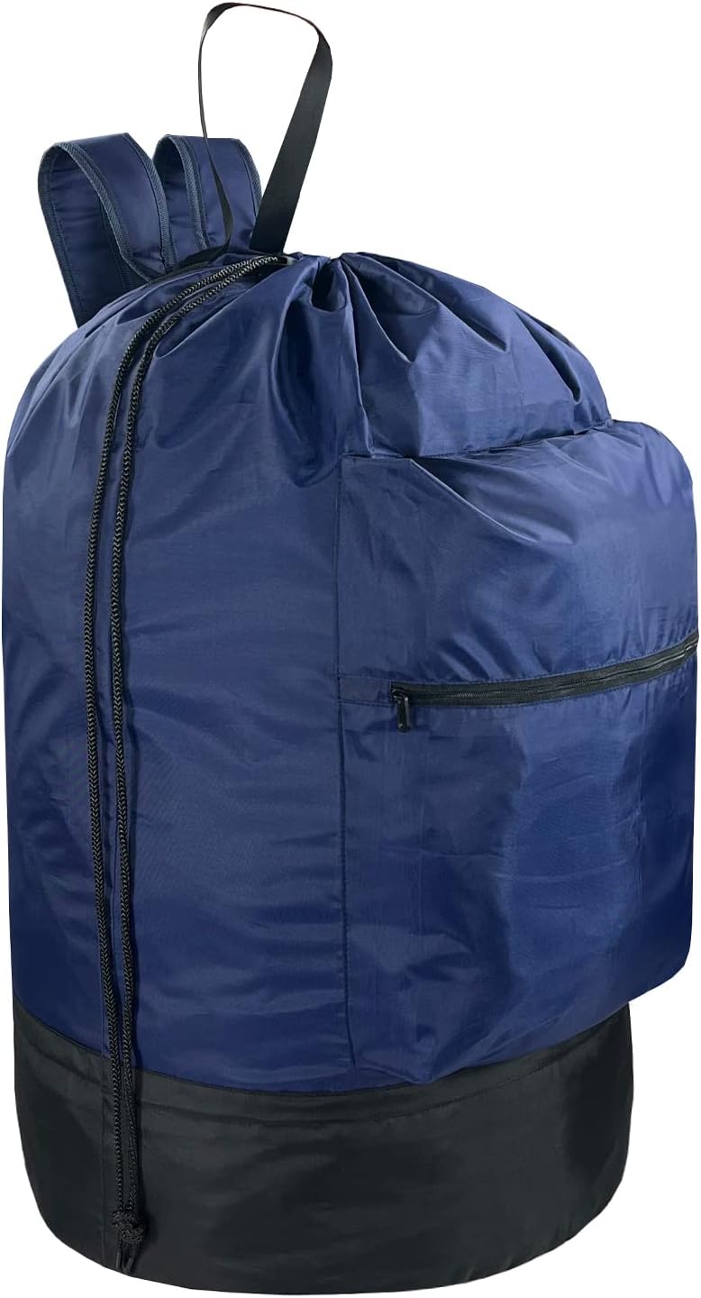 Laundry Bag Backpack with Shoulder Straps and Pocket, Machine Washable Laundry Backpack, Backpack Clothes Hamper Bag Heavy Duty with Drawstring Closure for Travel, College, Laundromat, Laundry Bag Backpack with Shoulder Straps and Pocket, Machine Washable Laundry Backpack, Backpack Clothes Hamper Bag Heavy Duty with Drawstring Closure for Travel, College, Laundromat,