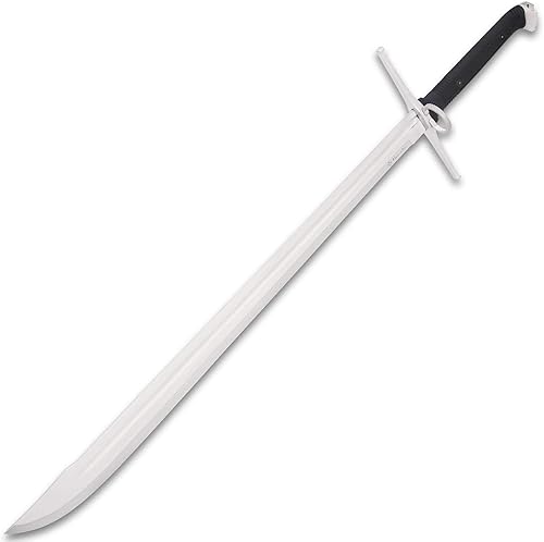 Miniatura 2 de HONSHU Boshin Grosse Messer - Espada y funda de cuero, hoja de acero de alto carbono 1060, mango texturizado TPR, protector cruzado y pomo de acero