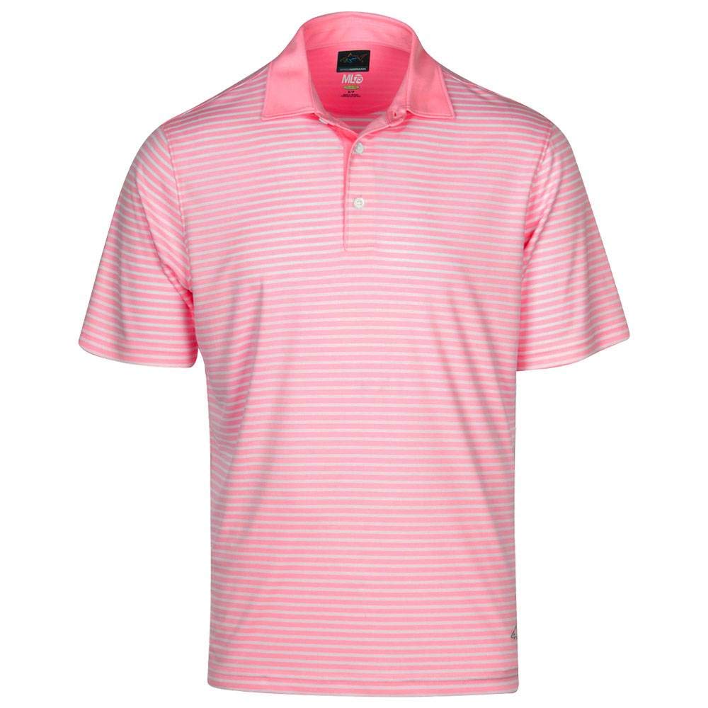 Greg Norman Men's Ml75 Bar Stripe Polo Short Sleeve