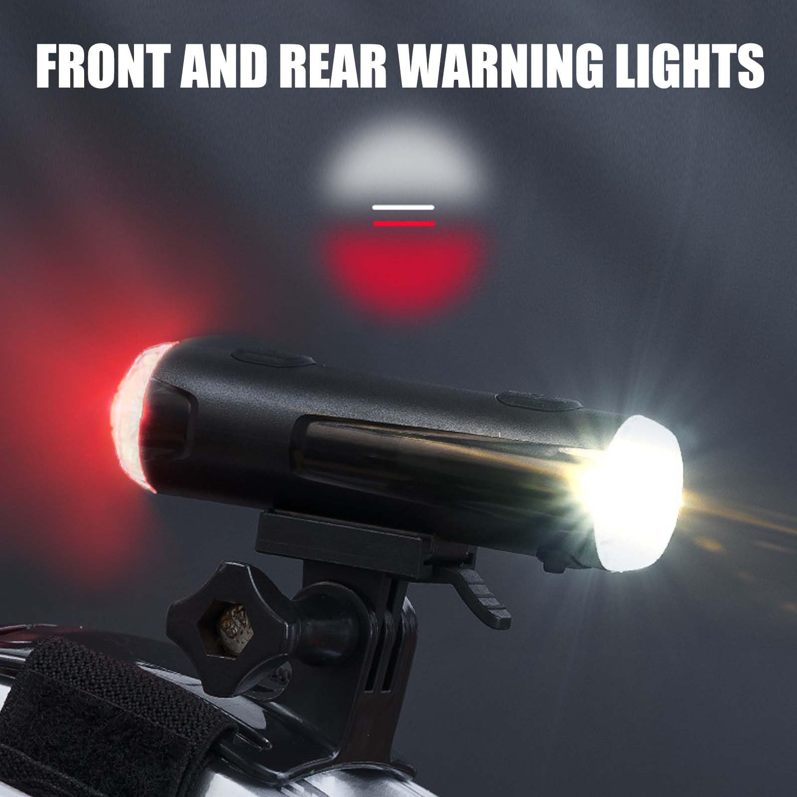 Luce Per Casco Bici Ricaricabile USB - 200 Lumen Anteriore/Posteriore - Impermeabile IP66 - 5 Livelli Luminosità - Foto 7