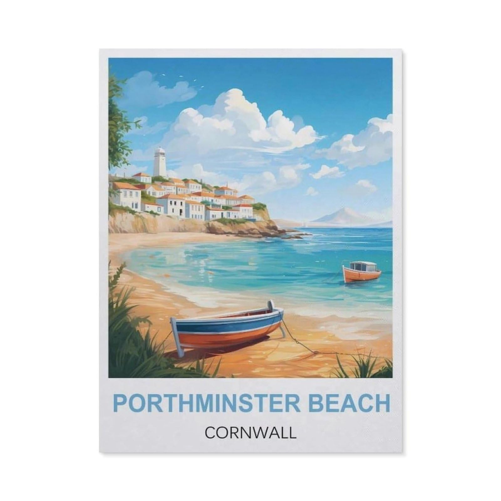 Metal Sign Tin Sign，Porthminster Beach Cornwall(15x30cm）