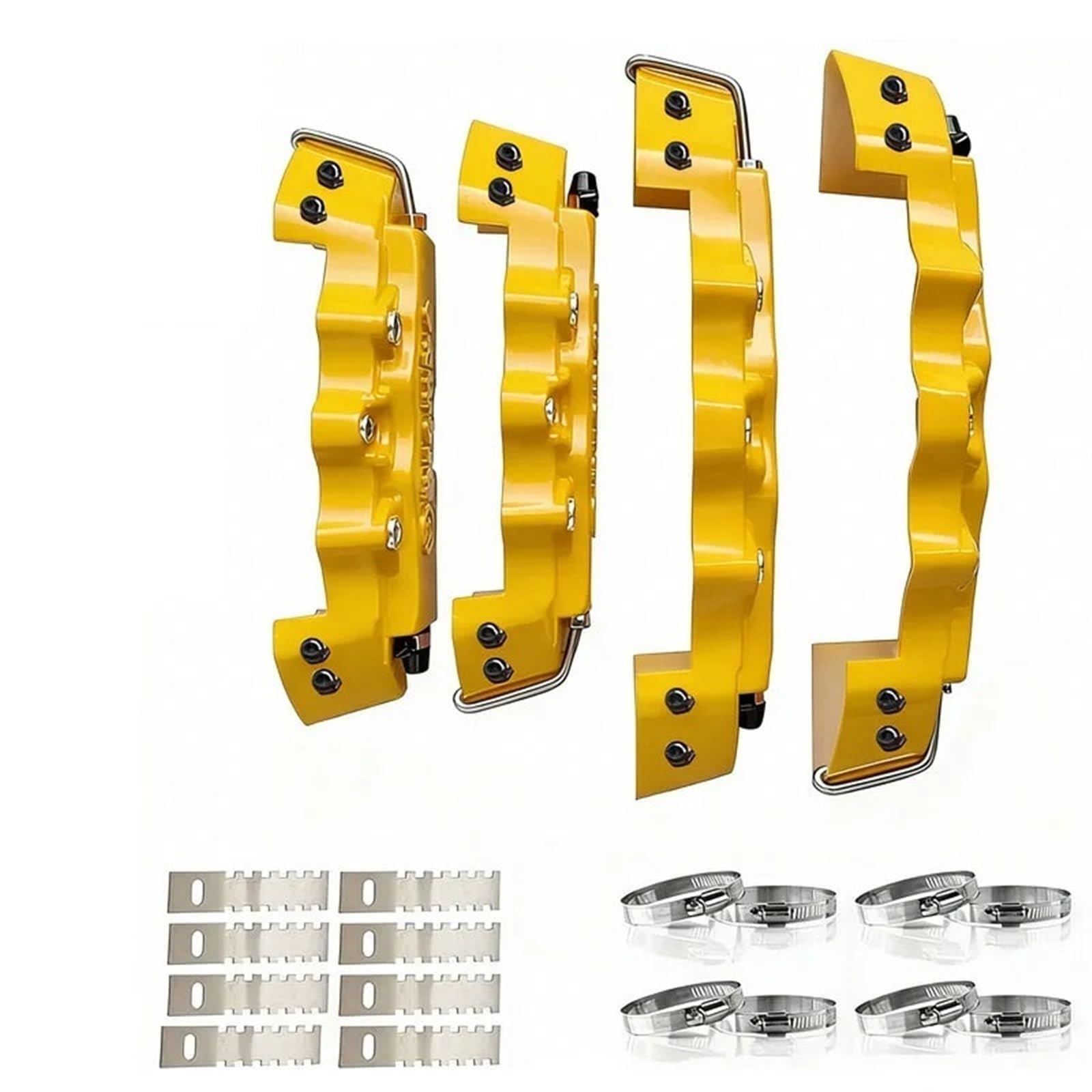 Retractor Pistones Para Bmw 2 * 2 piezas Pistones Freno En Frenos Disco | Fijación mediante tornillos Tapa de pinza de freno de plástico ABS amarillo (con accesorios fijos)(2 pc M and 2 pc S)