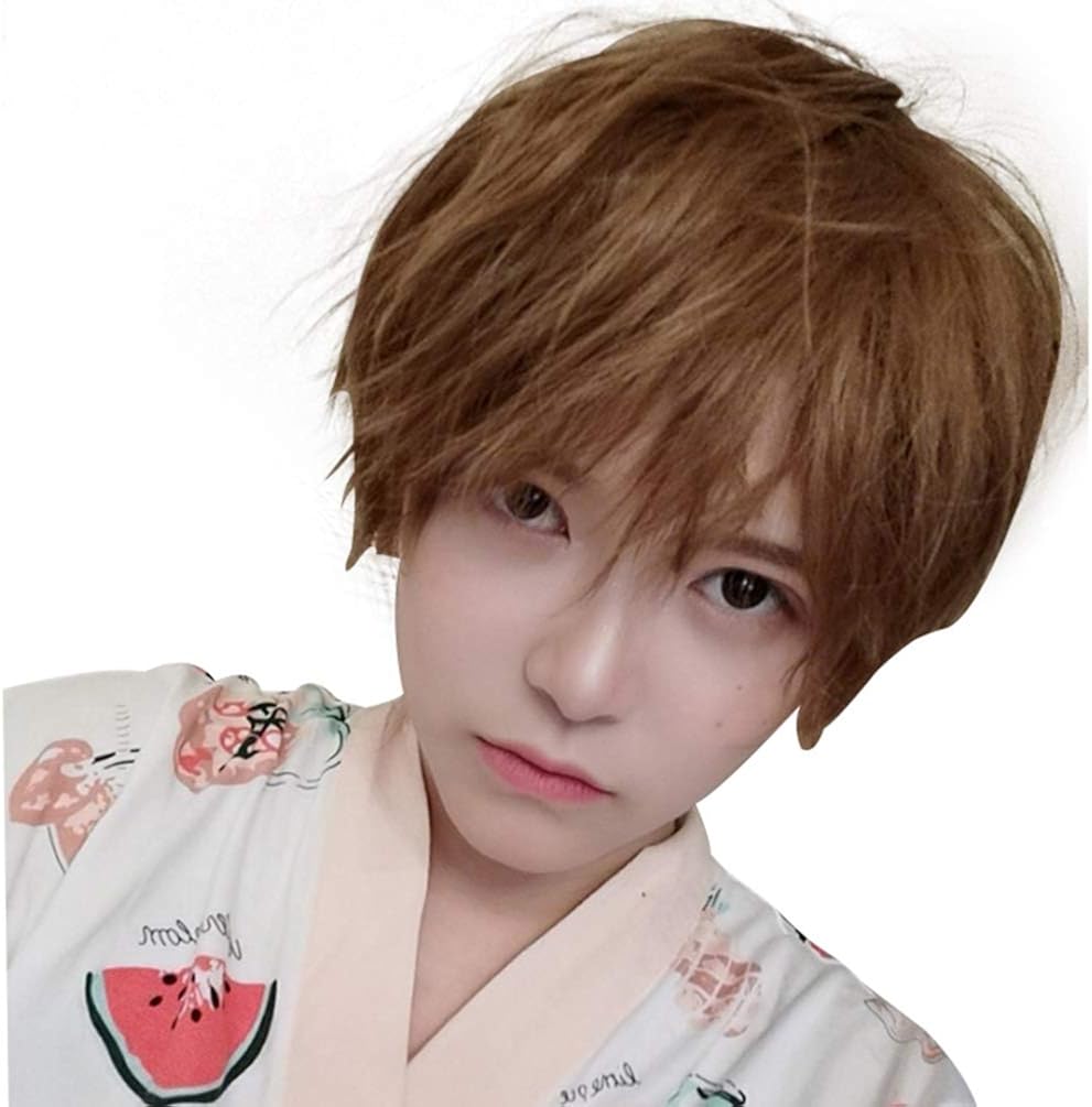 ウィッグ ショート メンズ ファッション 短髪 金髪 原宿系 フルウィッグ 耐熱ファイバー ゆるふわ カツラ 自然 超美品再入荷品質至上 男女両用 男装