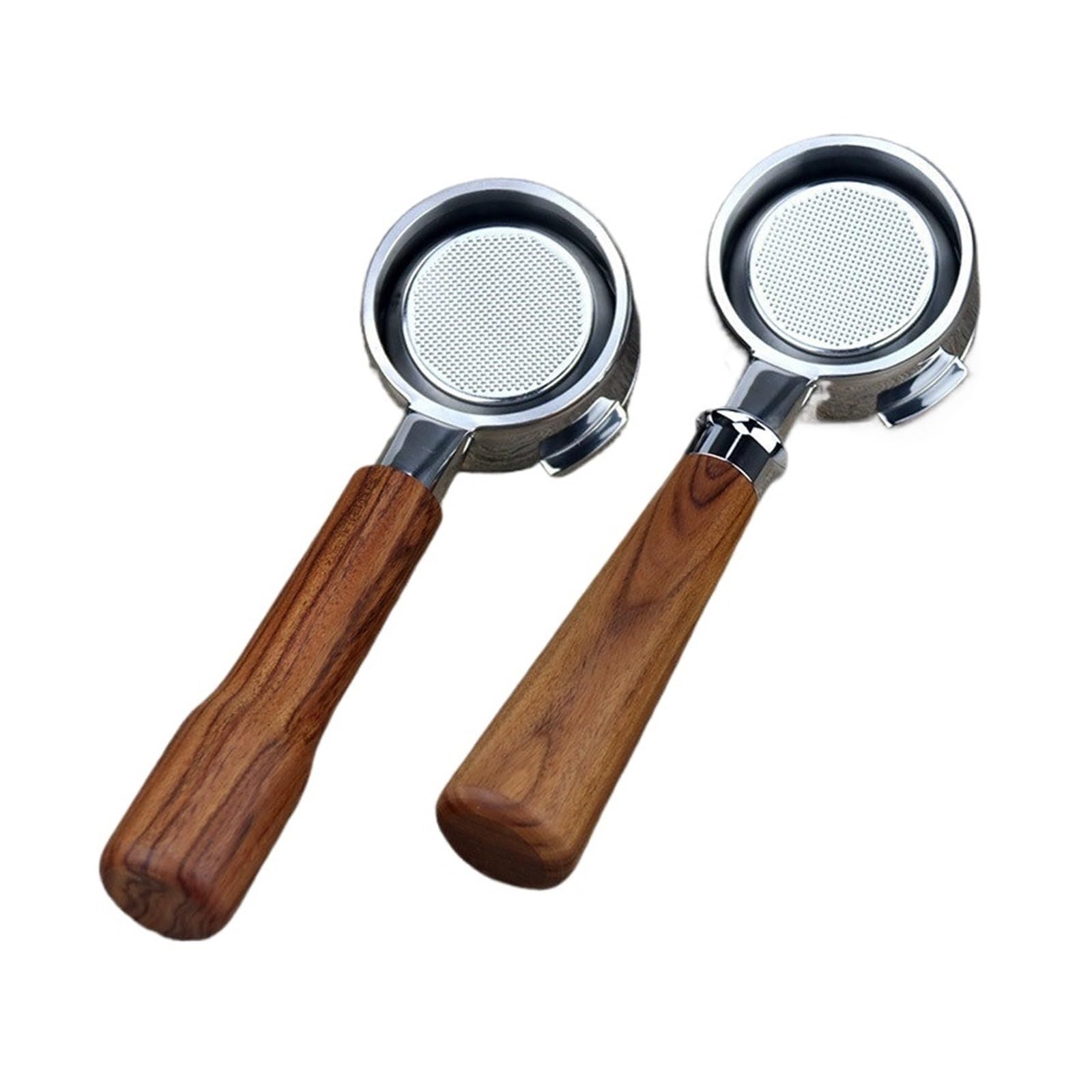 Compatible Con Nuova Simonelli, Cafetera Portafiltro Sin Fondo De Acero Inoxidable De 58 Mm Con Mango De Filtro De Café De Cesta De 2 Tazas De 58 Mm.(A Black Rosewood)