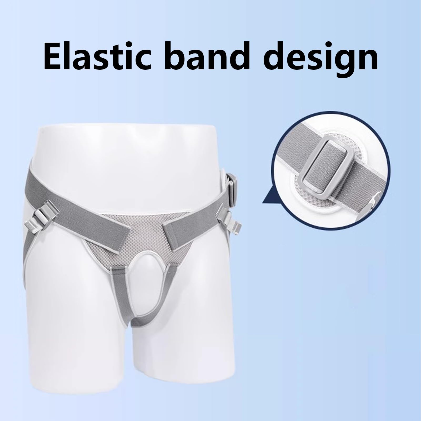 Fascia Ernia Inguinale Uomo, Ernia Inguinale Uomo, Cintura per Ernia Inguinale, Cintura Antidolorifica per Ernia con Elastico Regolabile E Cuscinetto di Compressione Rimovibile(Small)