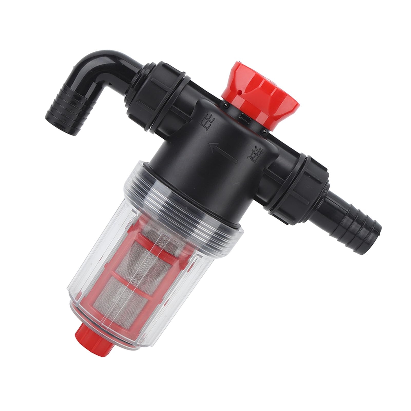 Ejoyous Filtro in per Pompa Dell'acqua, Filtro per Irrigazione per Pompa da Giardino for Irrigazione del Giardino (Connettore da 32 mm (tubo esterno da 1,2 pollici)) | Doppio filtro 60/40 in acciaio inox 304, con scarico e filetto in rame da 1,0"