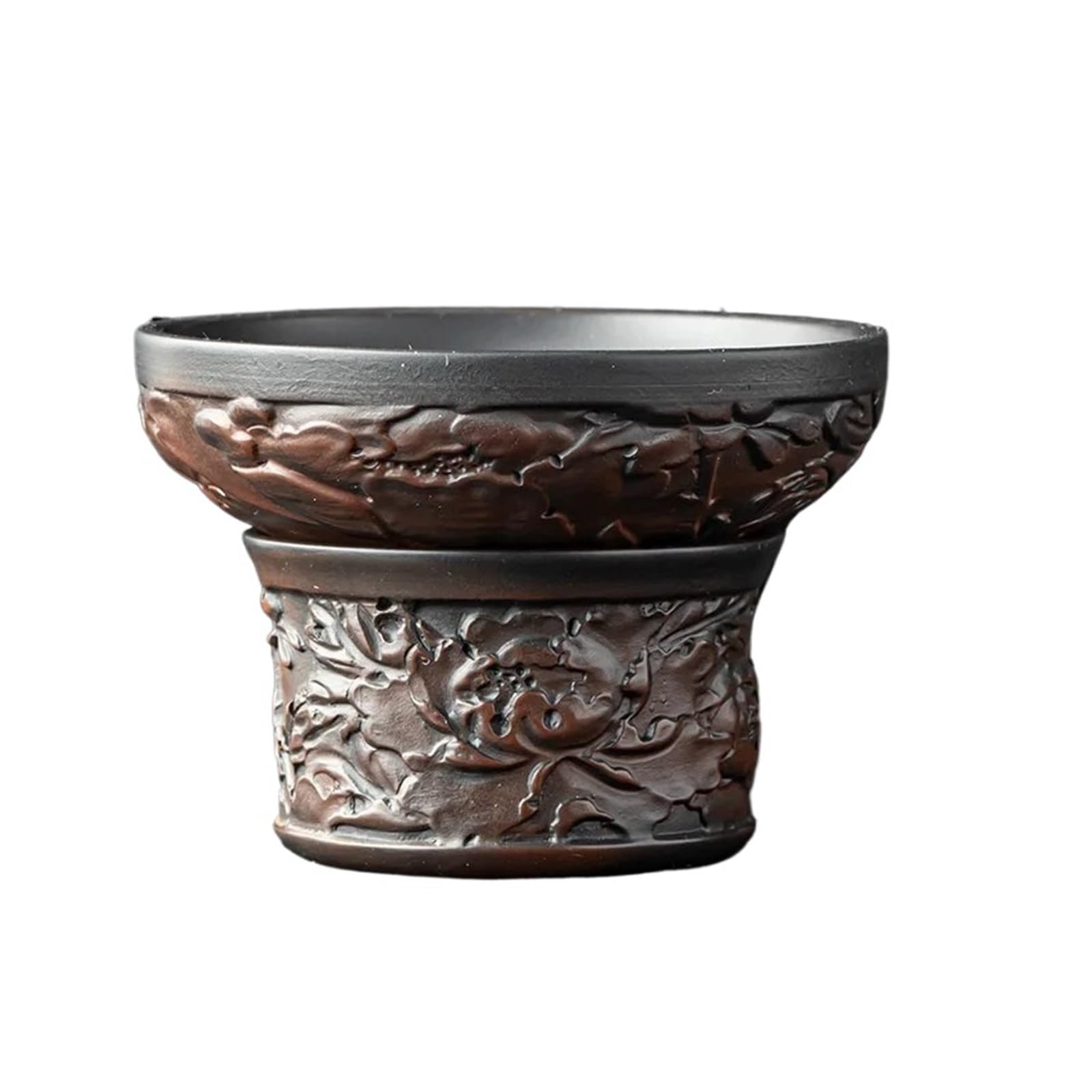 colador cerámica Infusor de té cerámica púrpura, colador, accesorios cocina, juego, filtro, porcelana blanca para Hogar y Oficina(E)