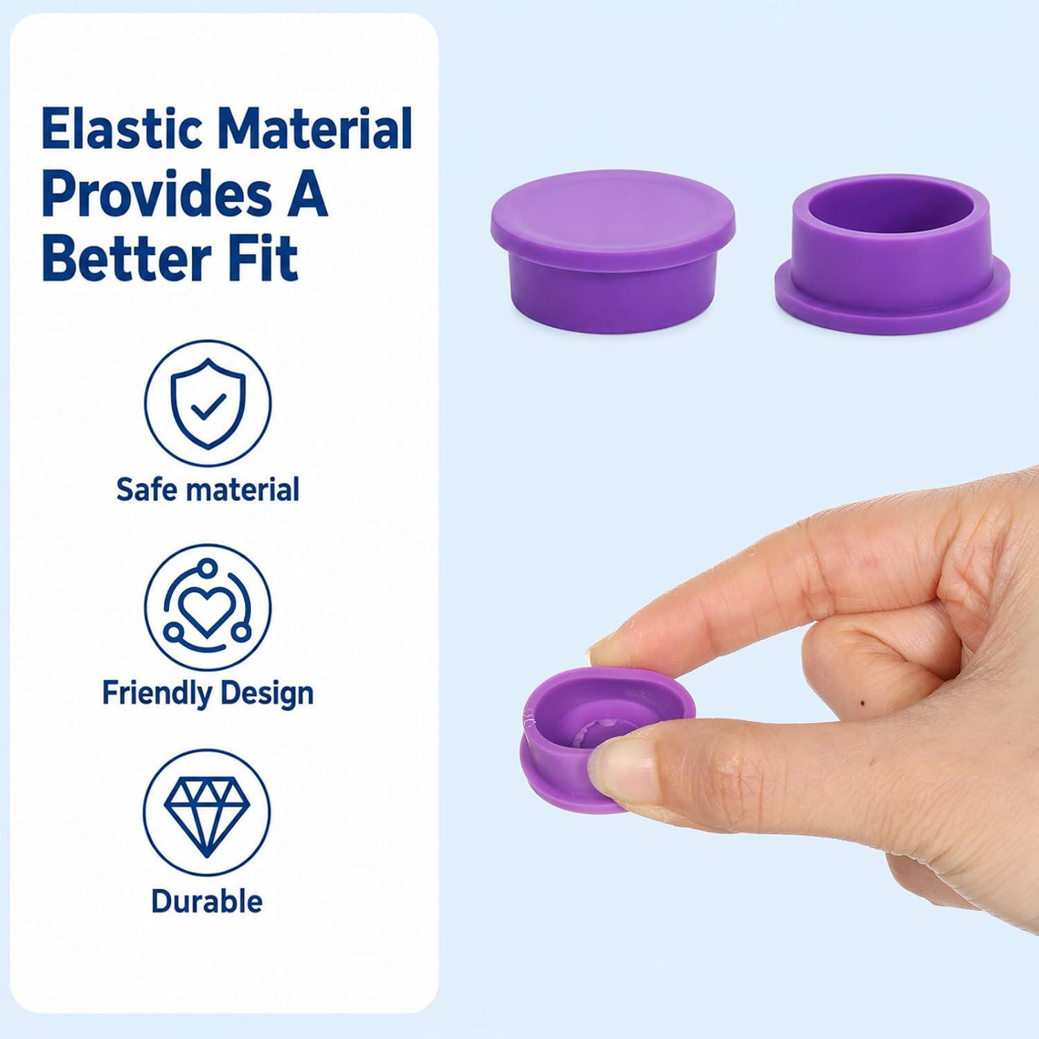 16 Pack Silicone Vial Caps, Multi Color Peptide Caps