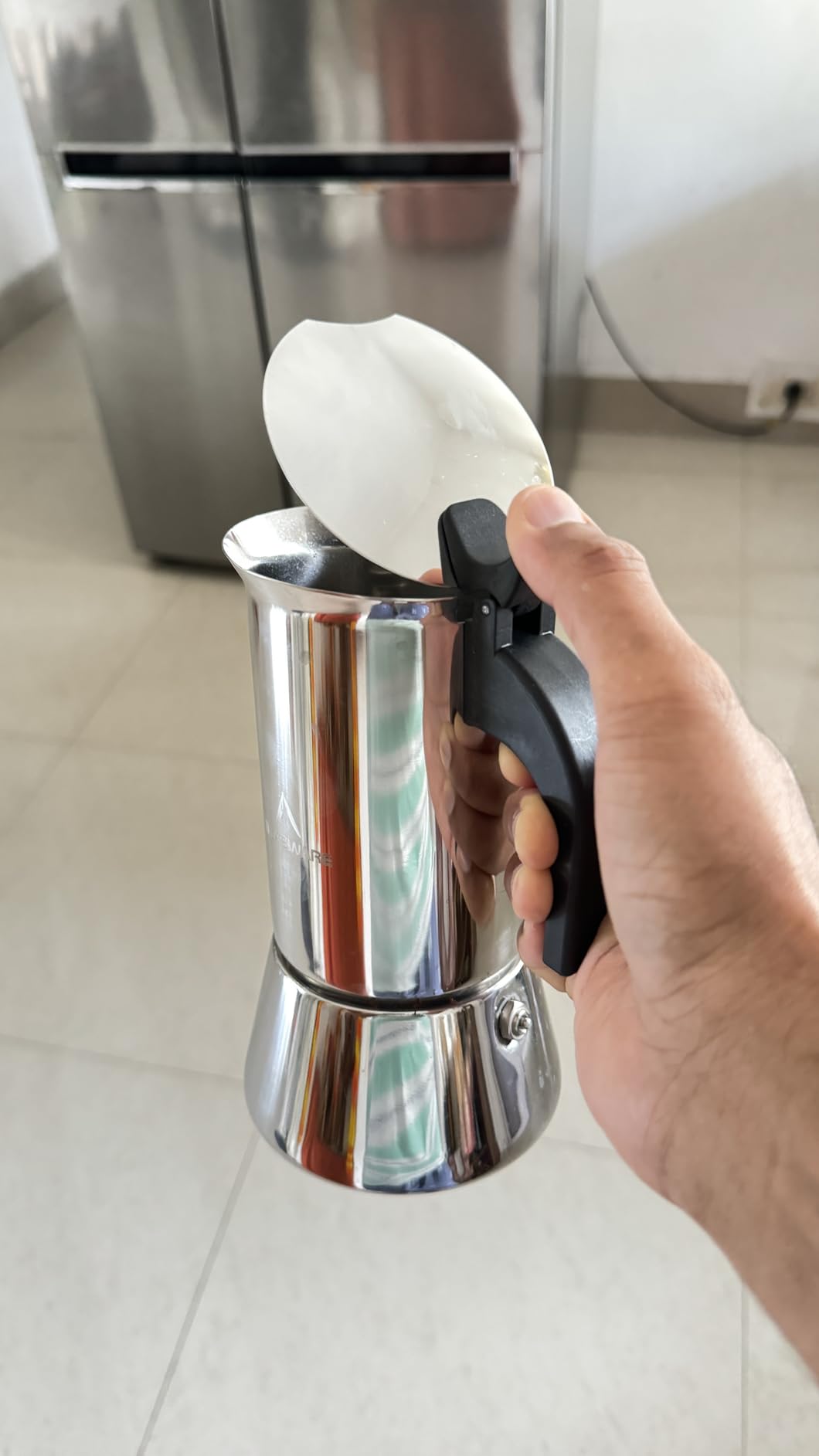 Buy Atlasware Stainless Steel Mocha design 6 Cup Coffee Maker Online at