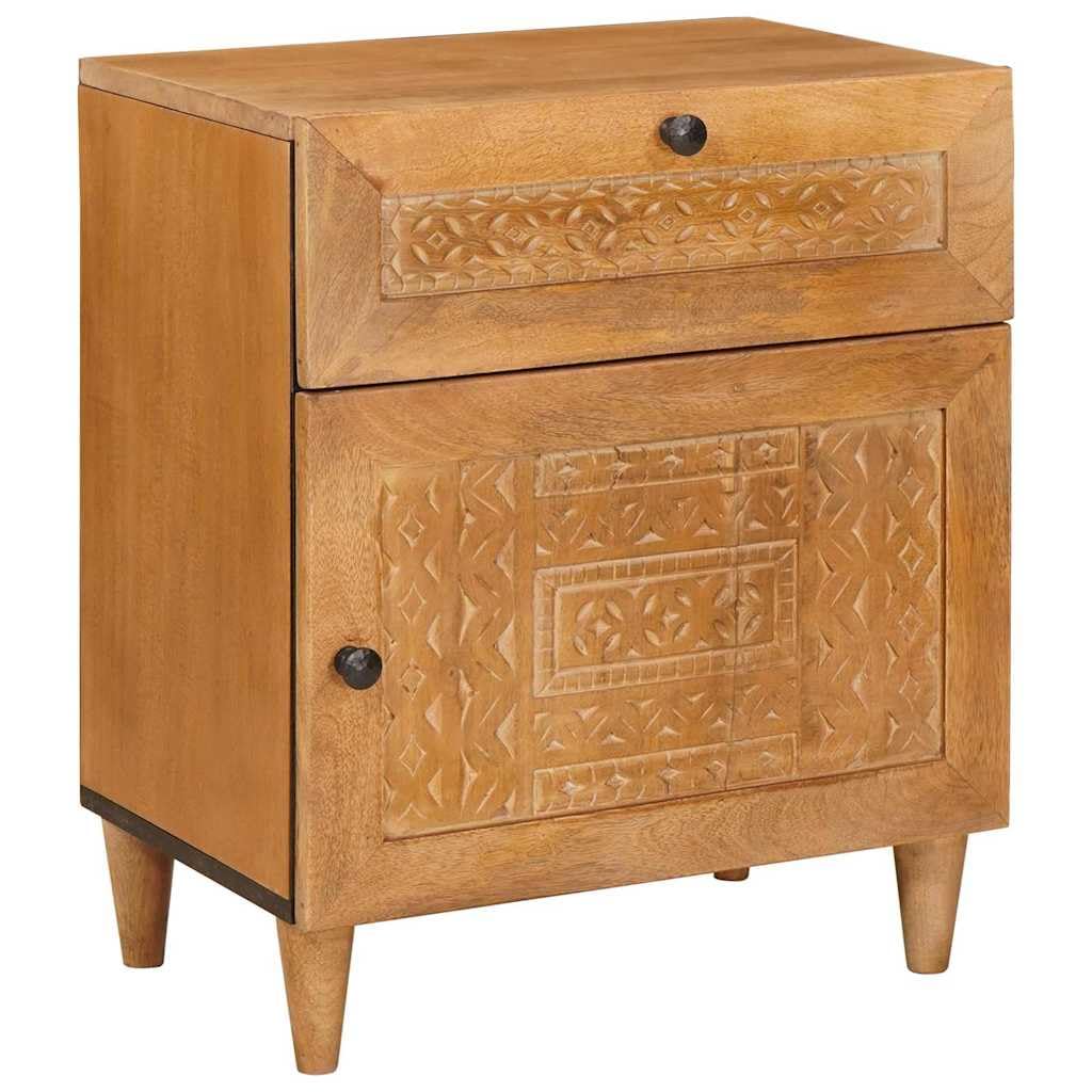 Table de chevet en bois d'acacia authentique pour créer une ambiance chaleureuse