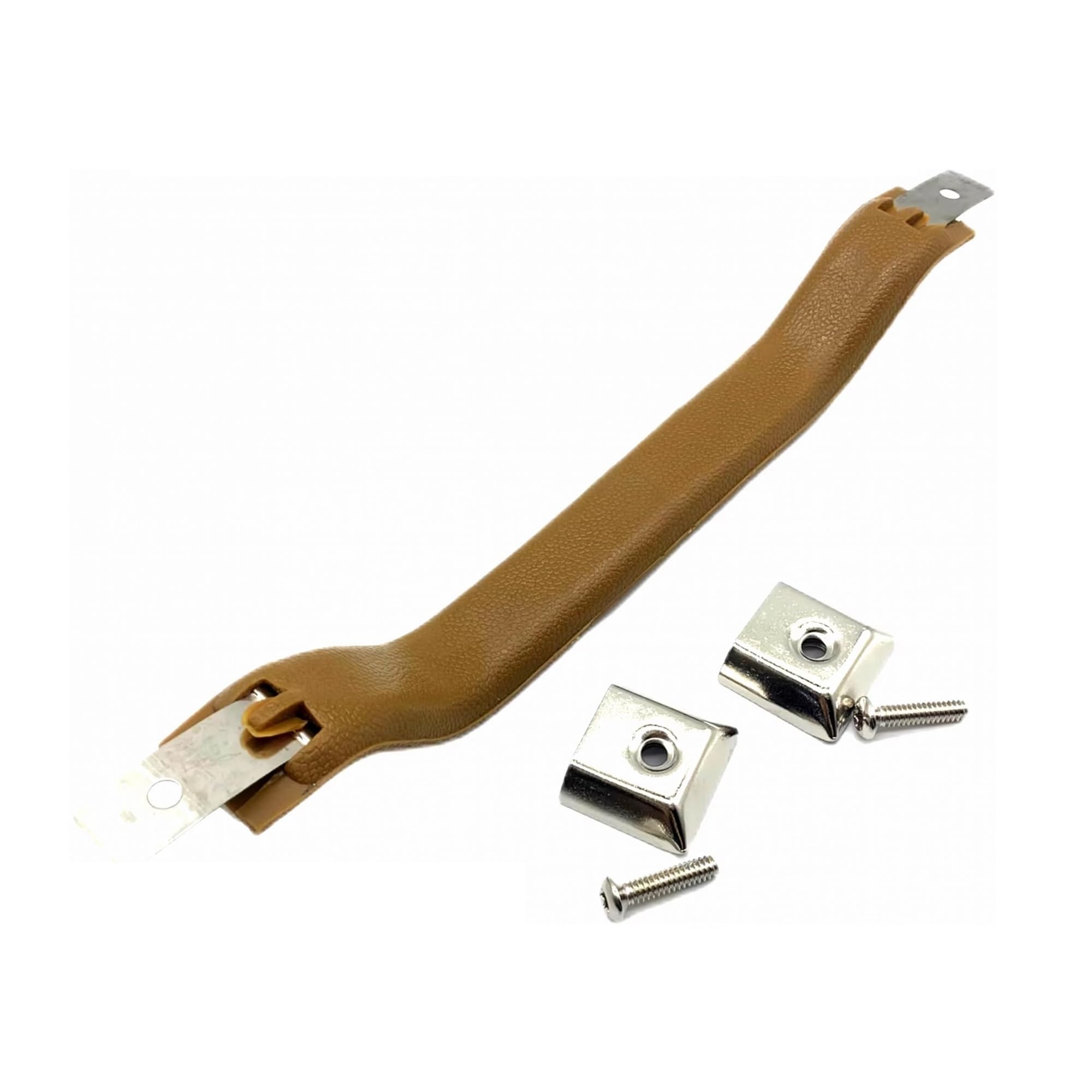 Ksjosji Brown Interior Door Grab Handle Interior Door Handle Pull Strap For Jeep For Wrangler For Yj 1987-1995 Front Black Trim 55009801K Interior Door Handle Replacement(Brown)