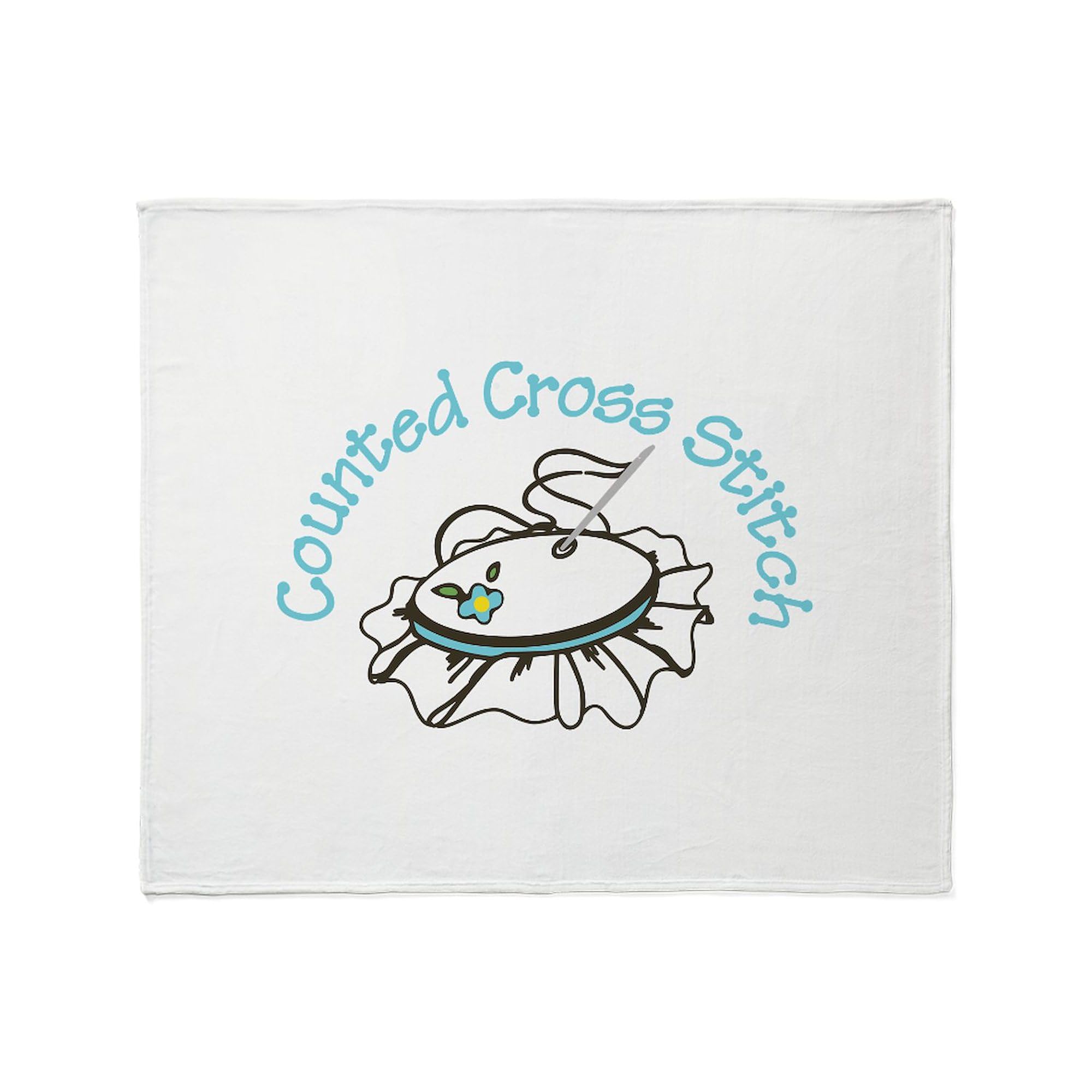 CafePress Counted Cross Stitch Throw Blanket Super Soft Fleece Plush Throw Blanket 60x50