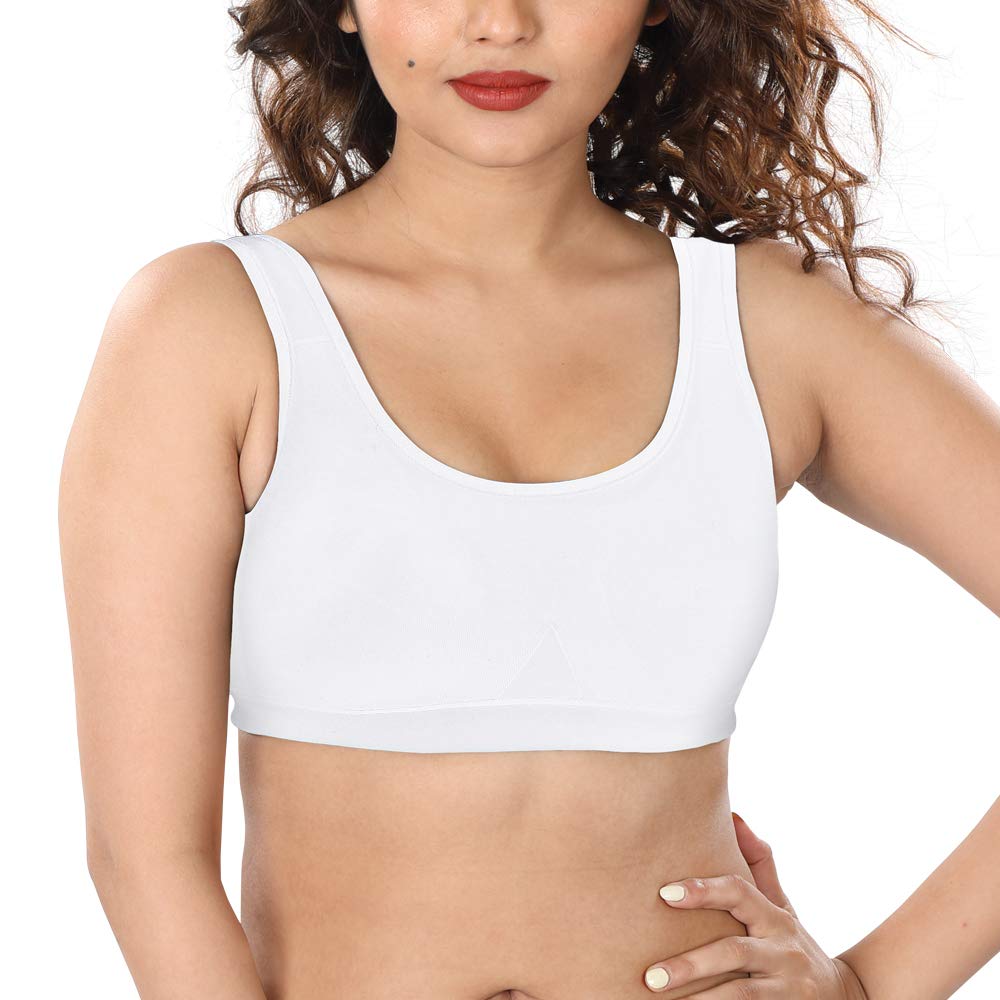 Women's Blended Cotton Non Padded Non-Wired Sports Bra