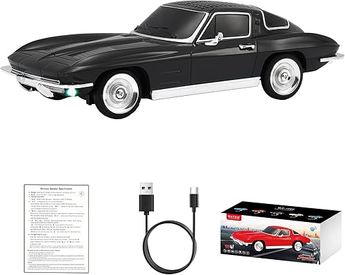Miniatura 12 de WS-1969 Retro Sports Car Bluetooth Replica Altavoz - Modelo inalámbrico portátil con sonido HD, emparejamiento estéreo TWS, radio FM, reproducción