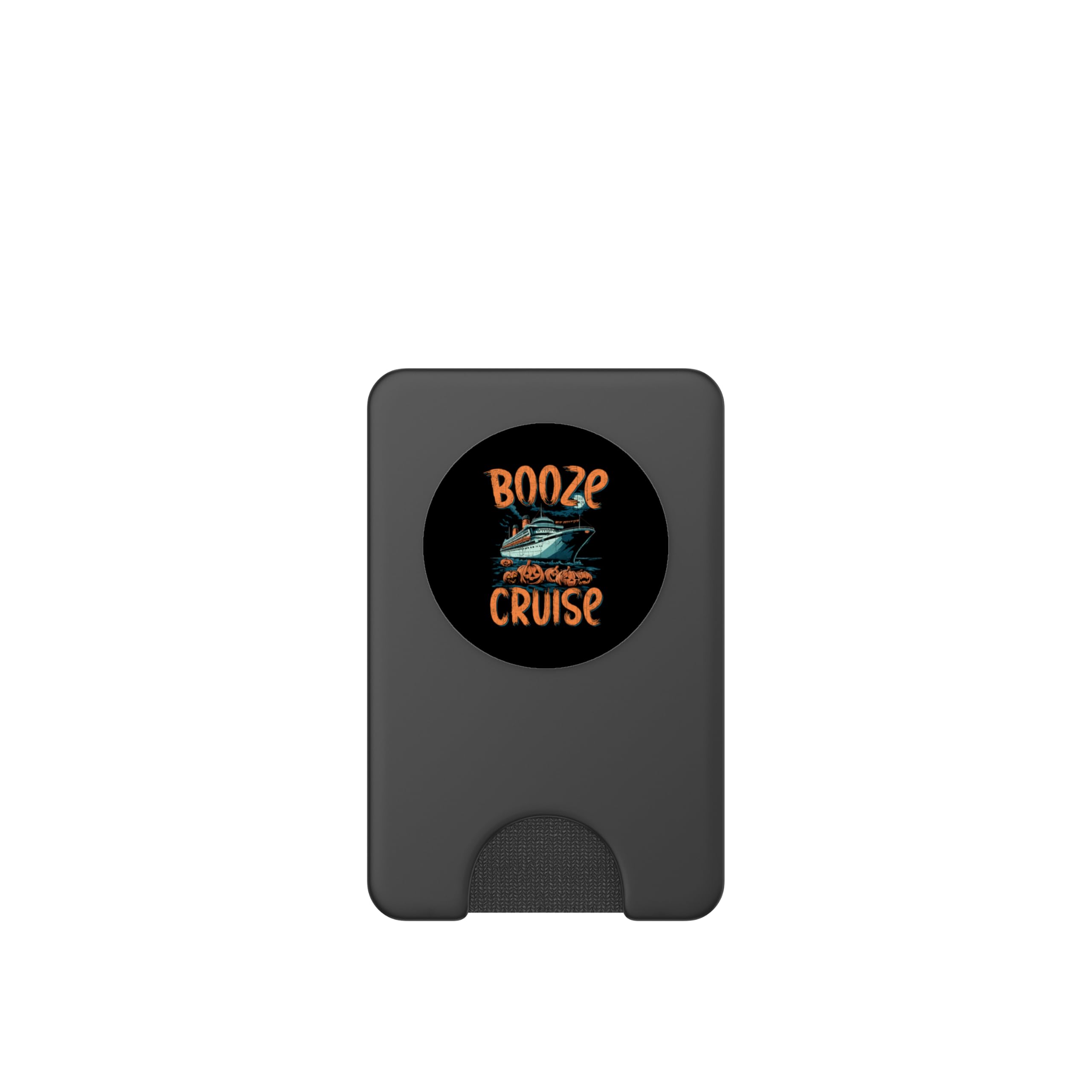 Booze Cruise Halloween Cruise Enthusiasts PopSockets PopWallet for MagSafe, Black - Image 2