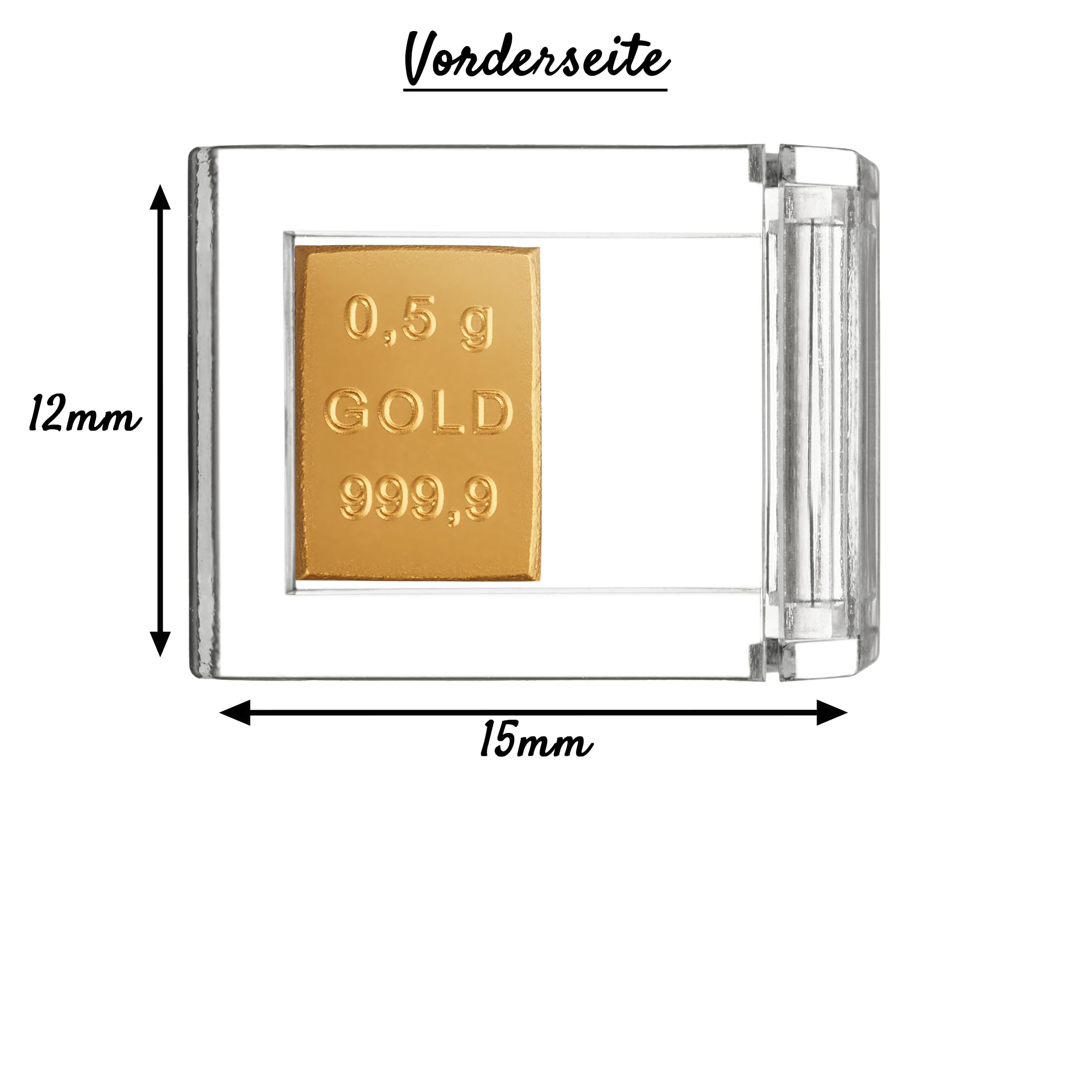 Gold als Geschenk - Goldbarren 0,5g in hochwertiger Kapsel - Echtheitsgarantie - Feingold 999.9