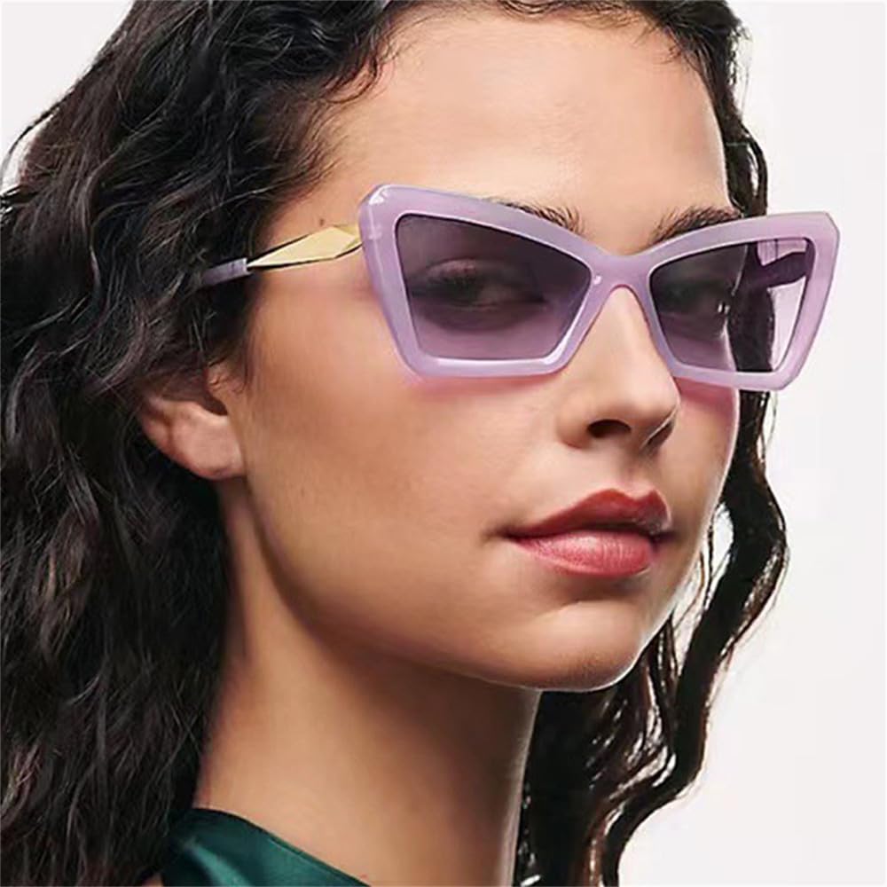Retro Cat Eye Damen Sonnenbrille mit Farbverlauf, Teeblau, Herren-Sonnenbrille, UV400