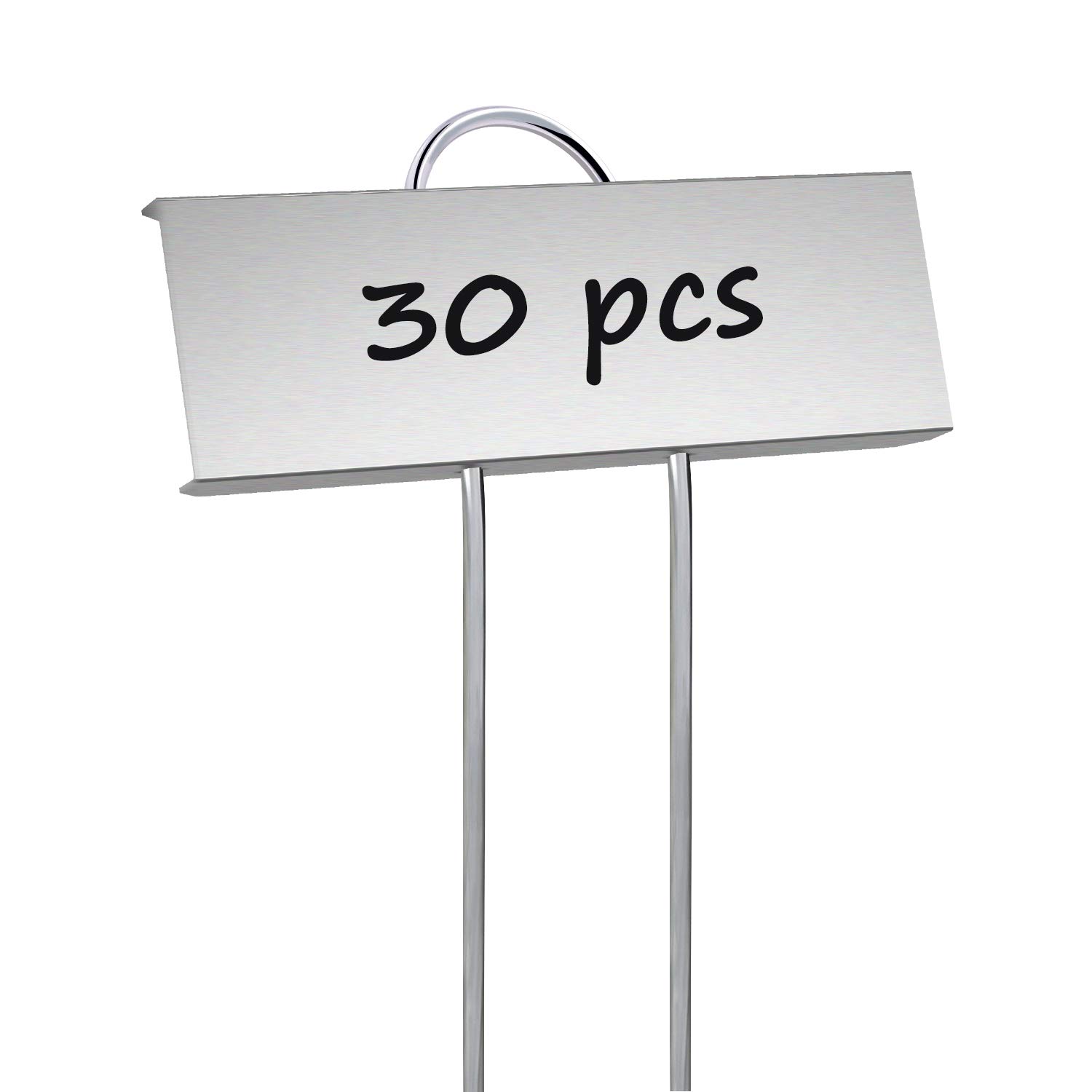 STARTOSTAR30-Pack Metal Plant Labels Weatherproof Garden Markers,Height 10.6'', Label Area 3.5''X 1.2'' Reusable Nursery Tags for Vegetables Herb Flower Greenhouse - Zinc