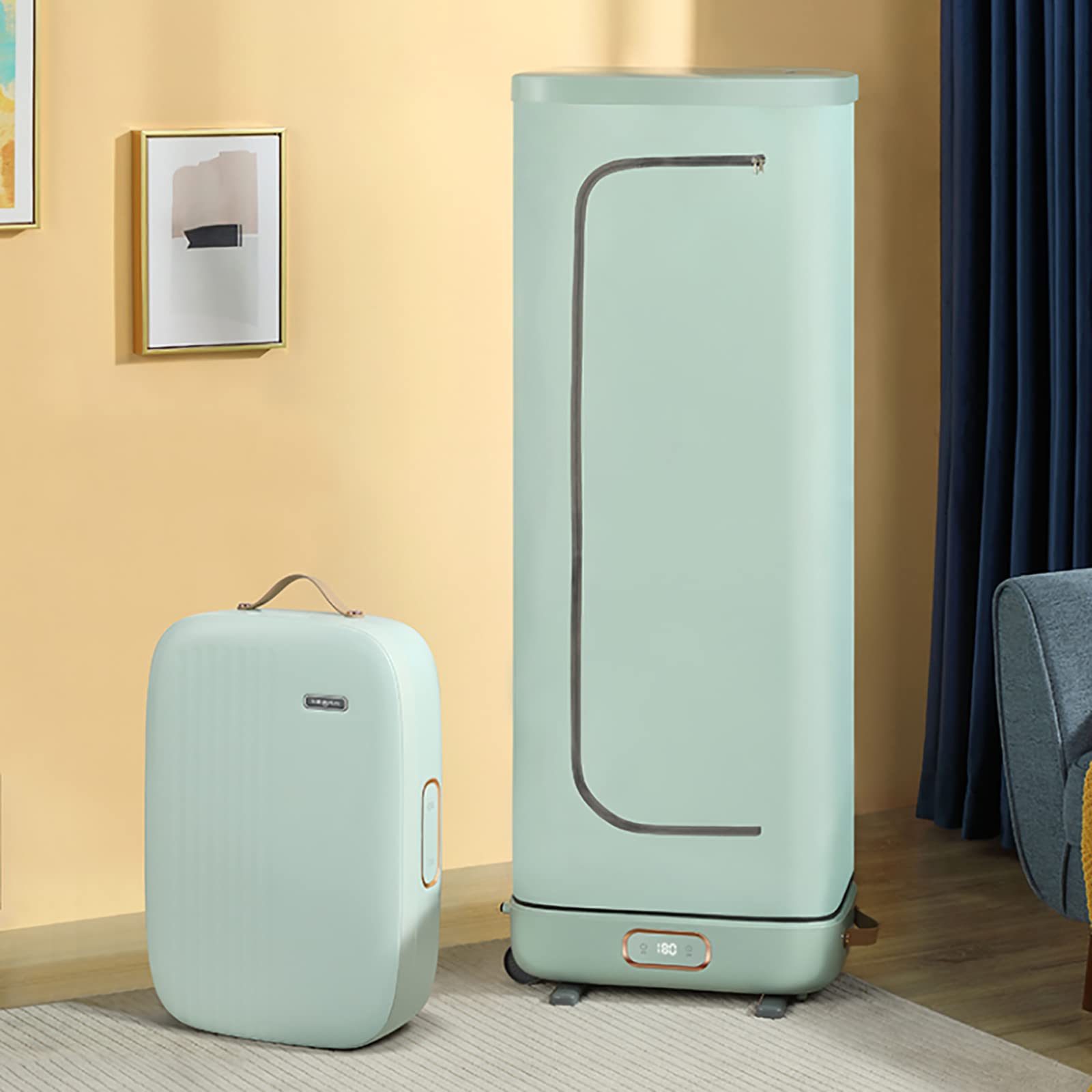 FAXIOAWA Sèche-Linge électrique 800 W, 0-180 Min, minuterie réglable, température constante 60 °, Grande capacité 8 kg, séchage Rapide