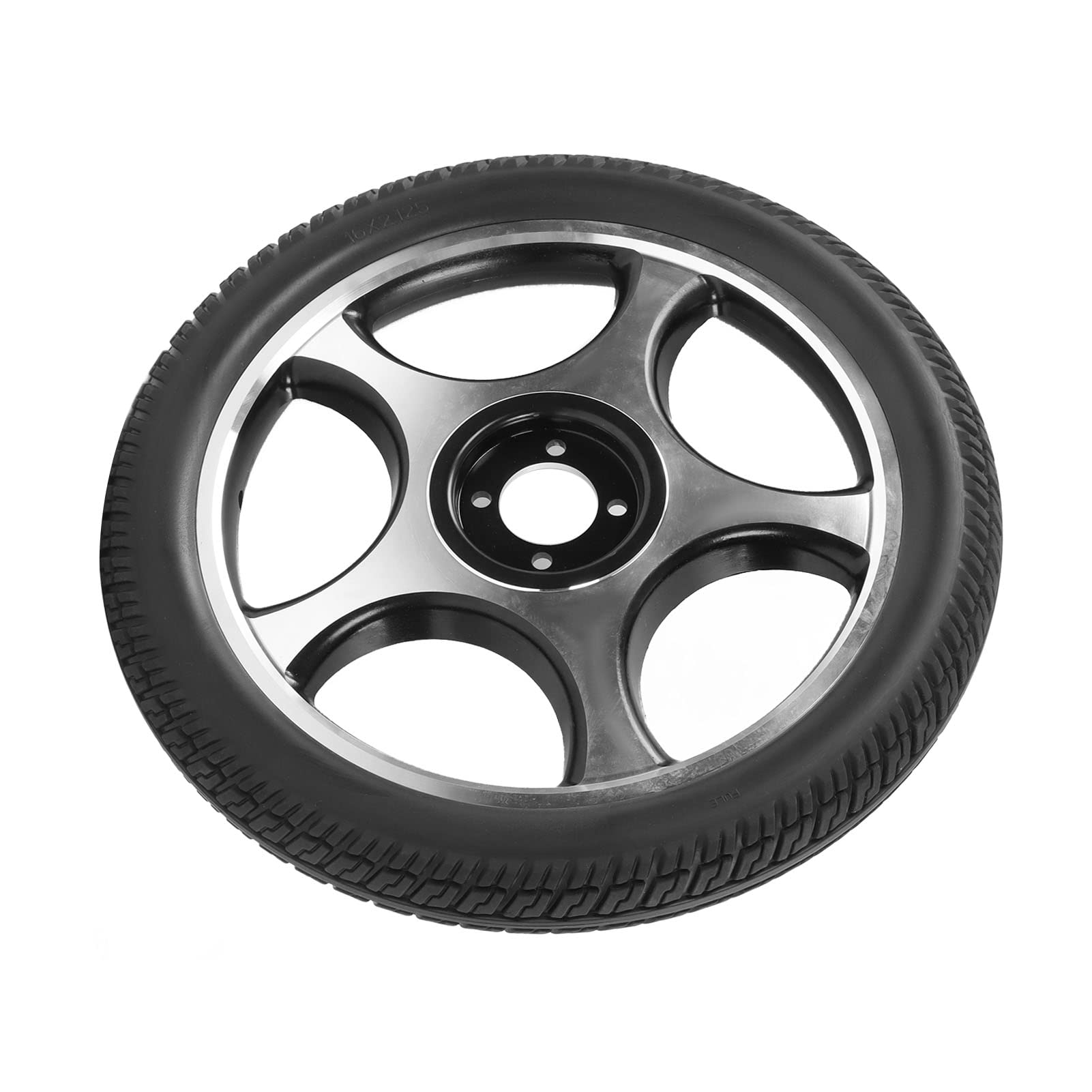 Elektryczne koło wózka inwalidzkiego 4 okrągłe otwory aluminium aluminium Hub Anti Slip Wózek Wózek wózków inwalidzkich do wózków elektrycznych i wózków Trwałość gumy