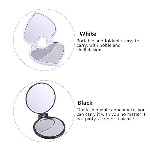 Miniatura 2 de 20pcs Mini Maquillaje Espejos De Bolsillo En Forma De Corazón Espejos Portátil Plegables Espejos