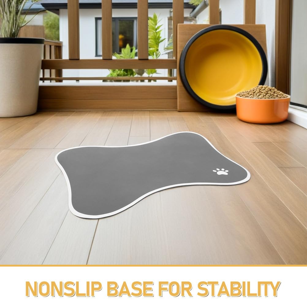 Yardwe 2pièces Tapis Alimentation pour Animaux Tapis Antidérapant pour Gamelle De Chien Ou Chat Os pour Repas Intérieur Et Extérieur