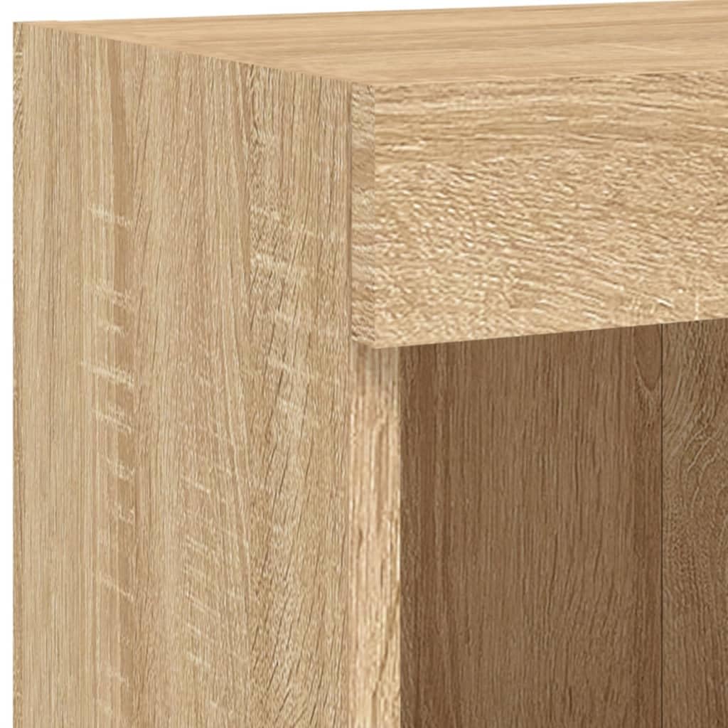 vidaXL Meuble TV avec lumières LED chêne Sonoma 100x30x30 cm