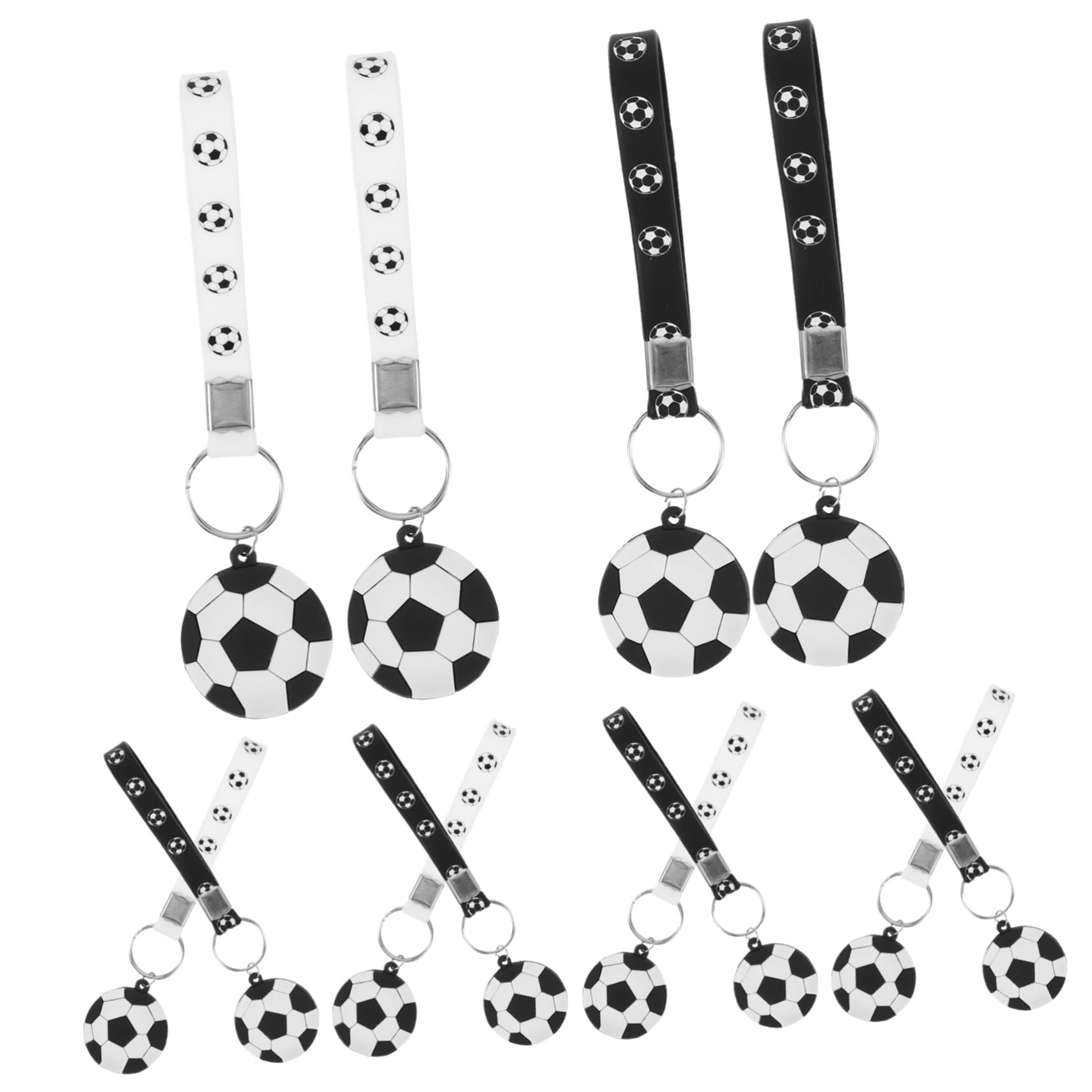 ibasenice 48stücke Fußball Schlüsselanhänger Sportliche Schlüsselringe Für Kindergeburtstage Party-goodies Rucksäcke Und Taschen Und Langlebig Und Dekorativ
