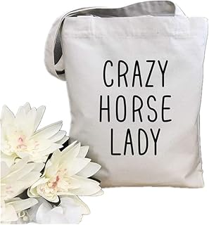 Horse Tote Bag, Horse Lover Gifts, Canvas Tote Bag, Crazy Horse Lady, Tote Bag, Farm Tote Bag, Cowgirl, Country Tote Bag, Southern Tote Bag