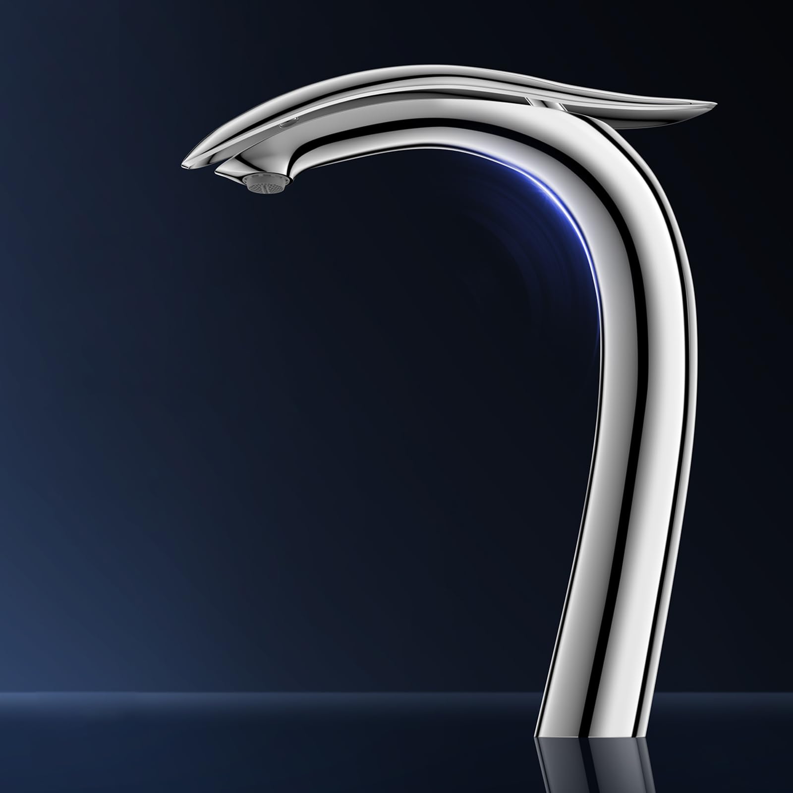 ANVLOJRIH Bathroom Basin Taps Chrome Brass Single Hole Bathroom Sink Tap Hot and Cold High