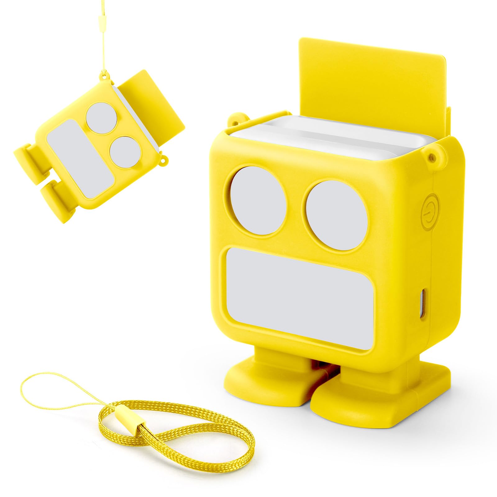 LICHIFIT Cartoon Silicone Case Cover for Yoto Mini Protective Shell Box Cute Skin Multi-Function Protector with Card Slot and Portable Hand Rope