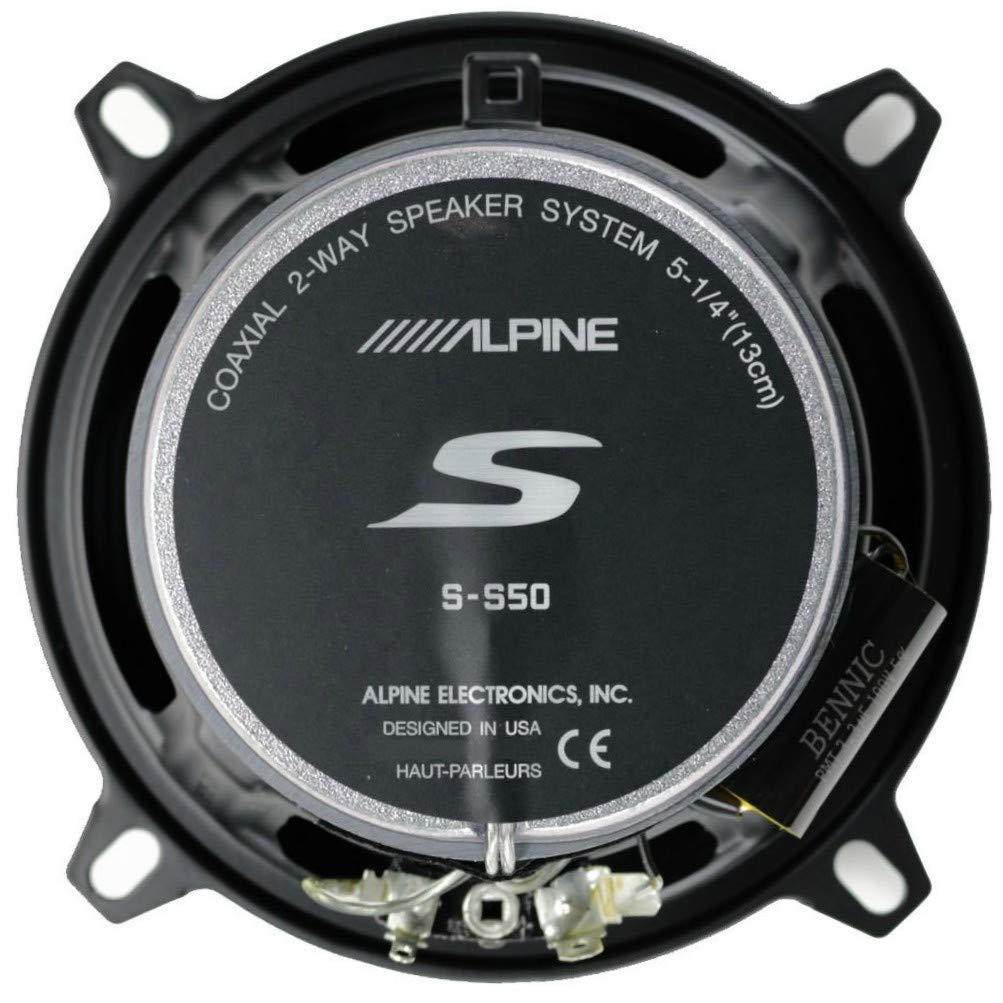 Alpine Coaxiale Luidsprekers 5.25 Inch S-S50 DIFUZOARE COAXIALE DE 13CM, 55W RMS – Alarmservice.ro 4 Ohm Set Van 2