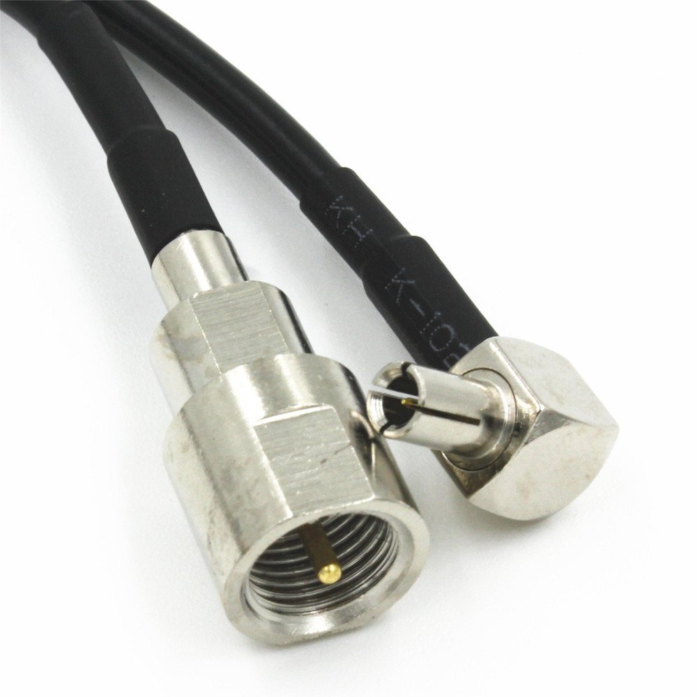 Custom Cables Group LLCFME Male Plug to TS9 Right Angle Male RG174 Pigtail RF Jumper 15CM Quick USA Shipping