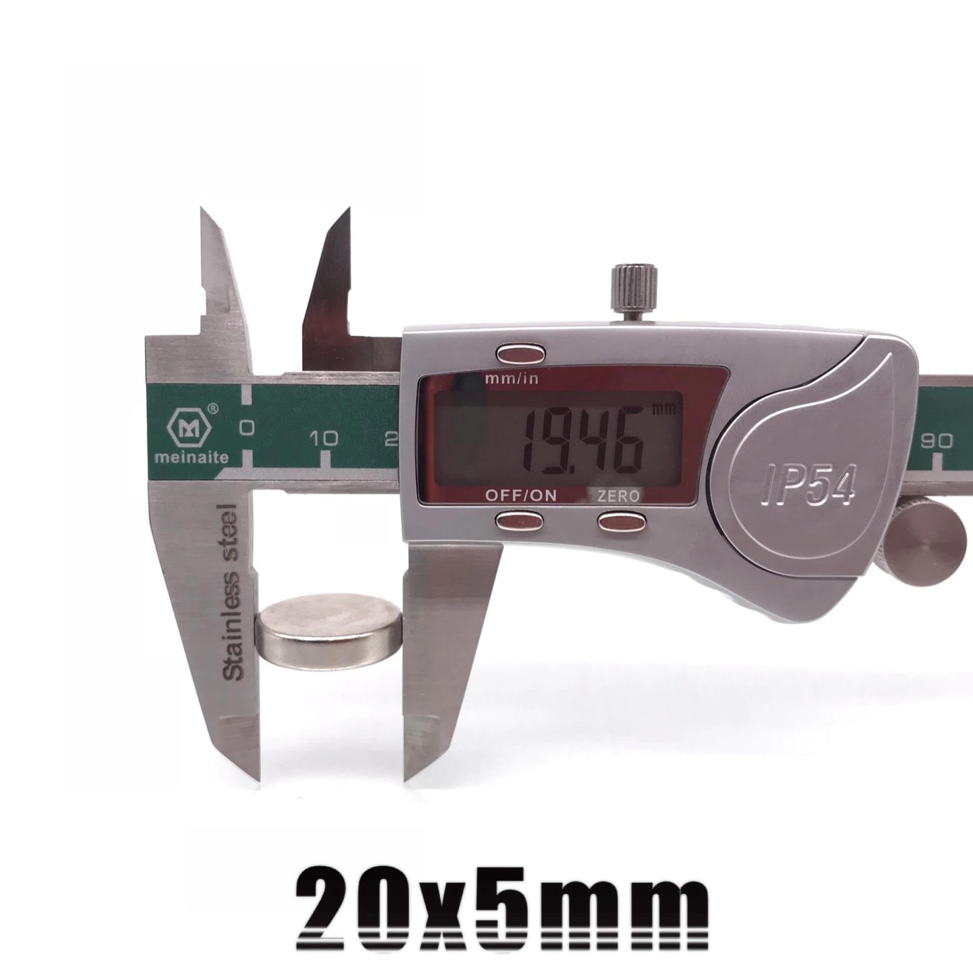 Ø20x5 mm Neodyum Mıknatıs - Yuvarlak, Güçlü (4 Adet)