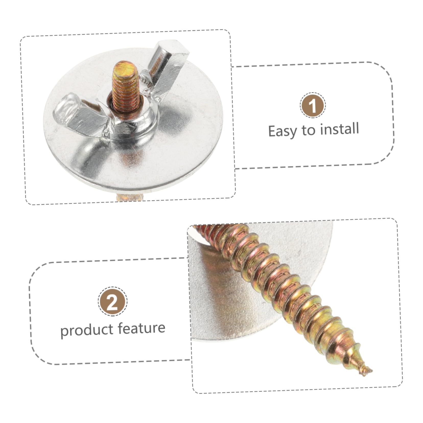 iplusmile 10 Ensembles Vis de Fixation pour Support de Cage à Oiseaux avec Écrous et Rondelles Accessoires de pour Perchoirs Vis Métalliques Durables pour Stabilité et Installation Facile